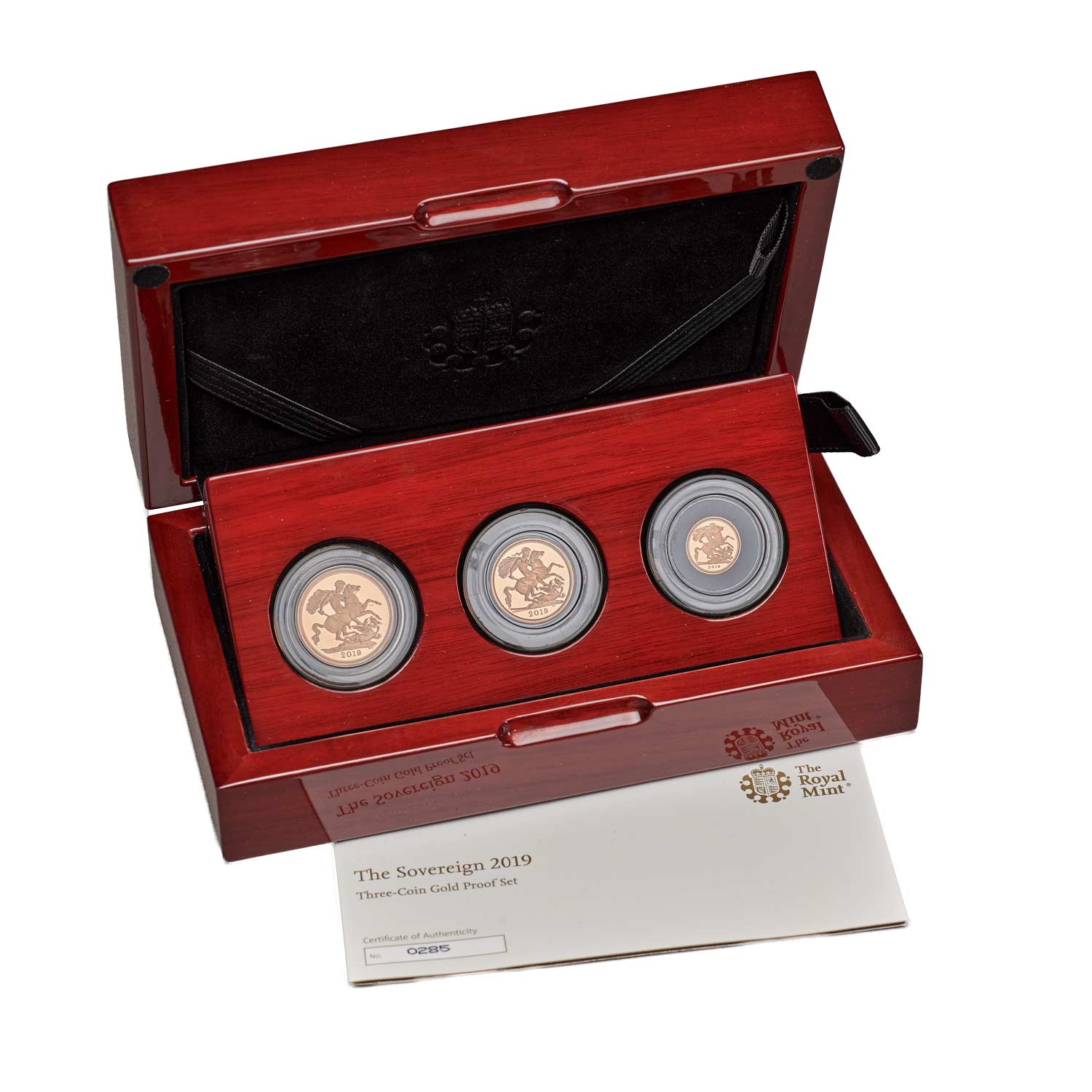 2019 Elizabeth II 3-Coin Gold Proof Sovereign Set