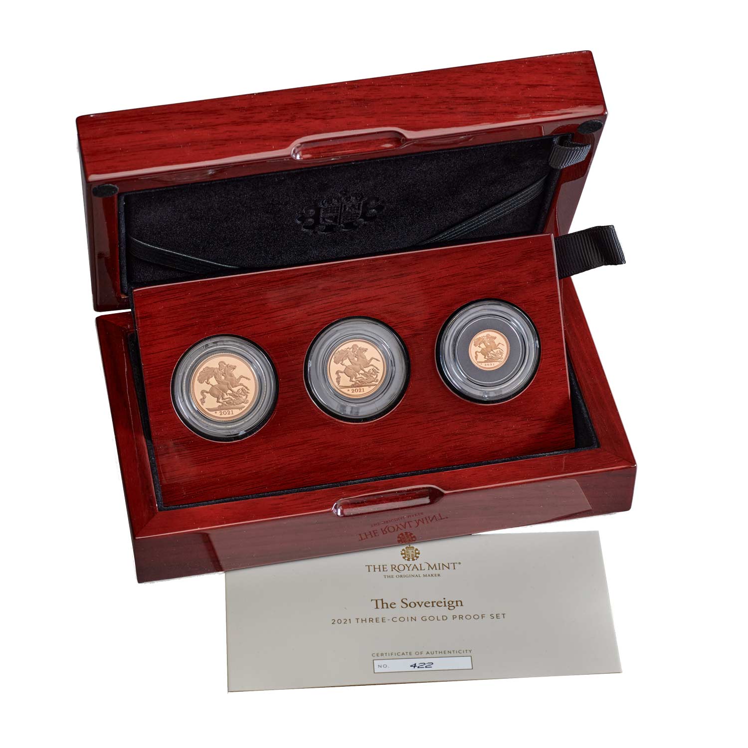 2021 Elizabeth II 3-Coin Gold Proof Sovereign Set