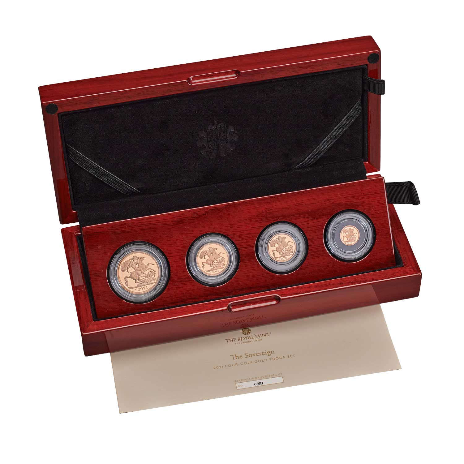 2021 Elizabeth II 4-Coin Gold Proof Sovereign Set