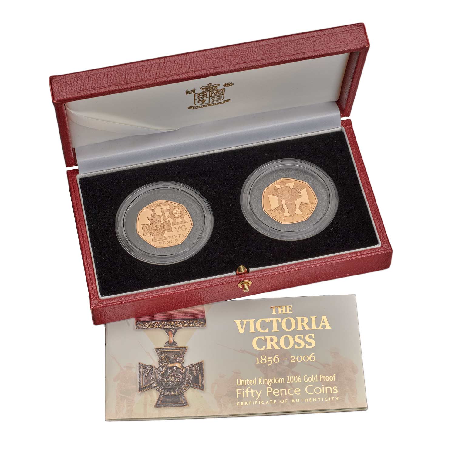 2006 Elizabeth II Victoria Cross 2-Coin 50 Pence Gold Proof Set