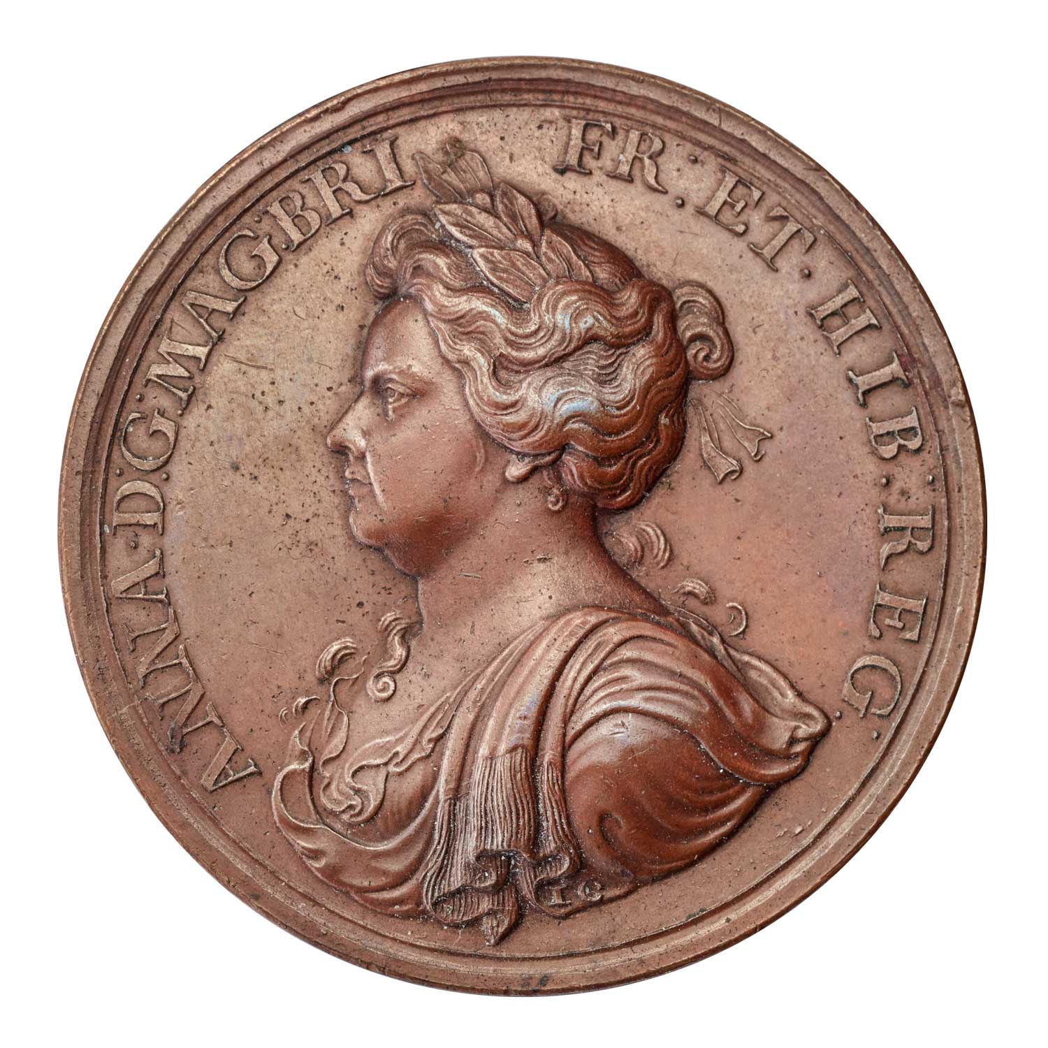 1711 Queen Anne 'Bouchain Captured' Bronze Medal