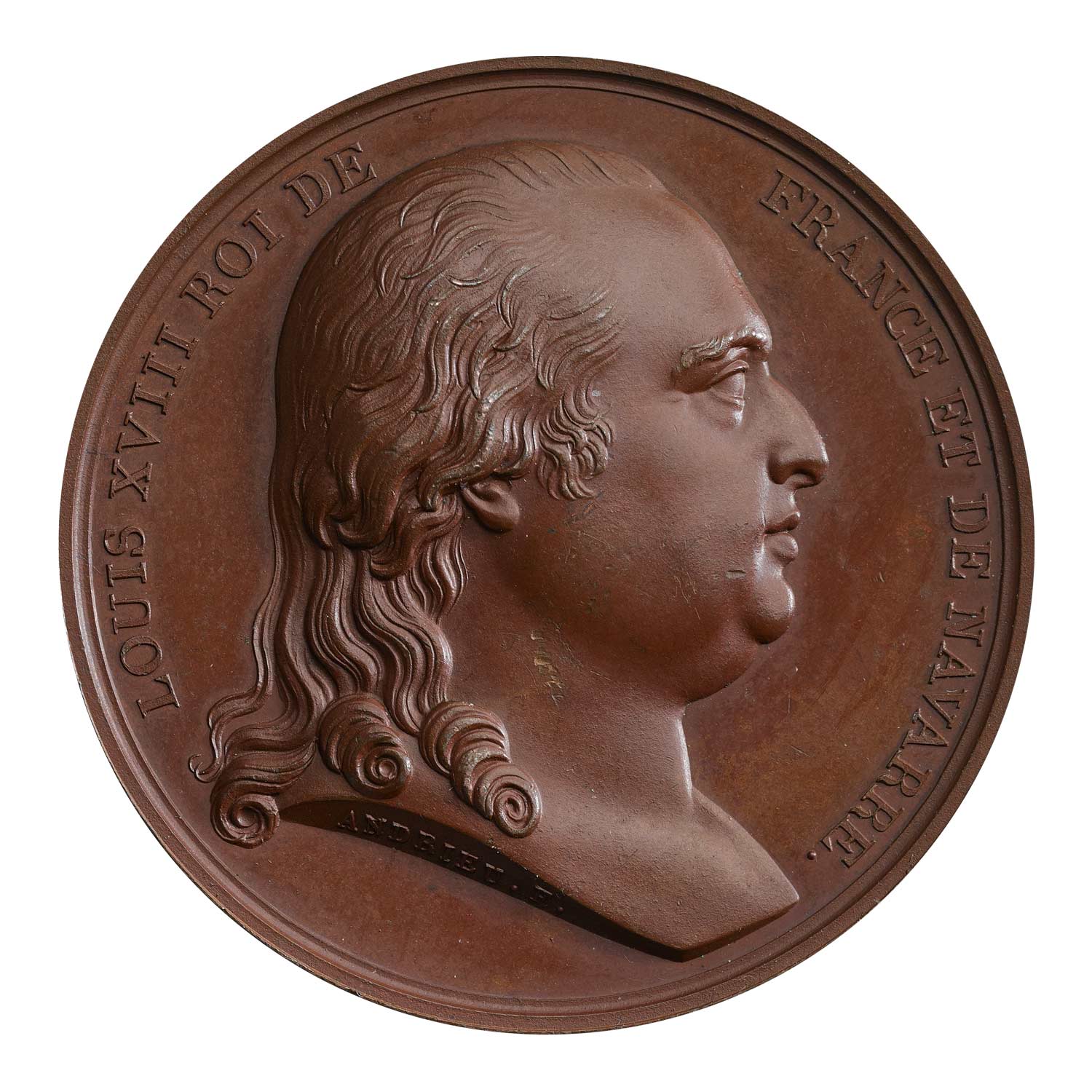 1814 Louis XVIII 'Peace to the World' Bronze Medal, by Andrieu