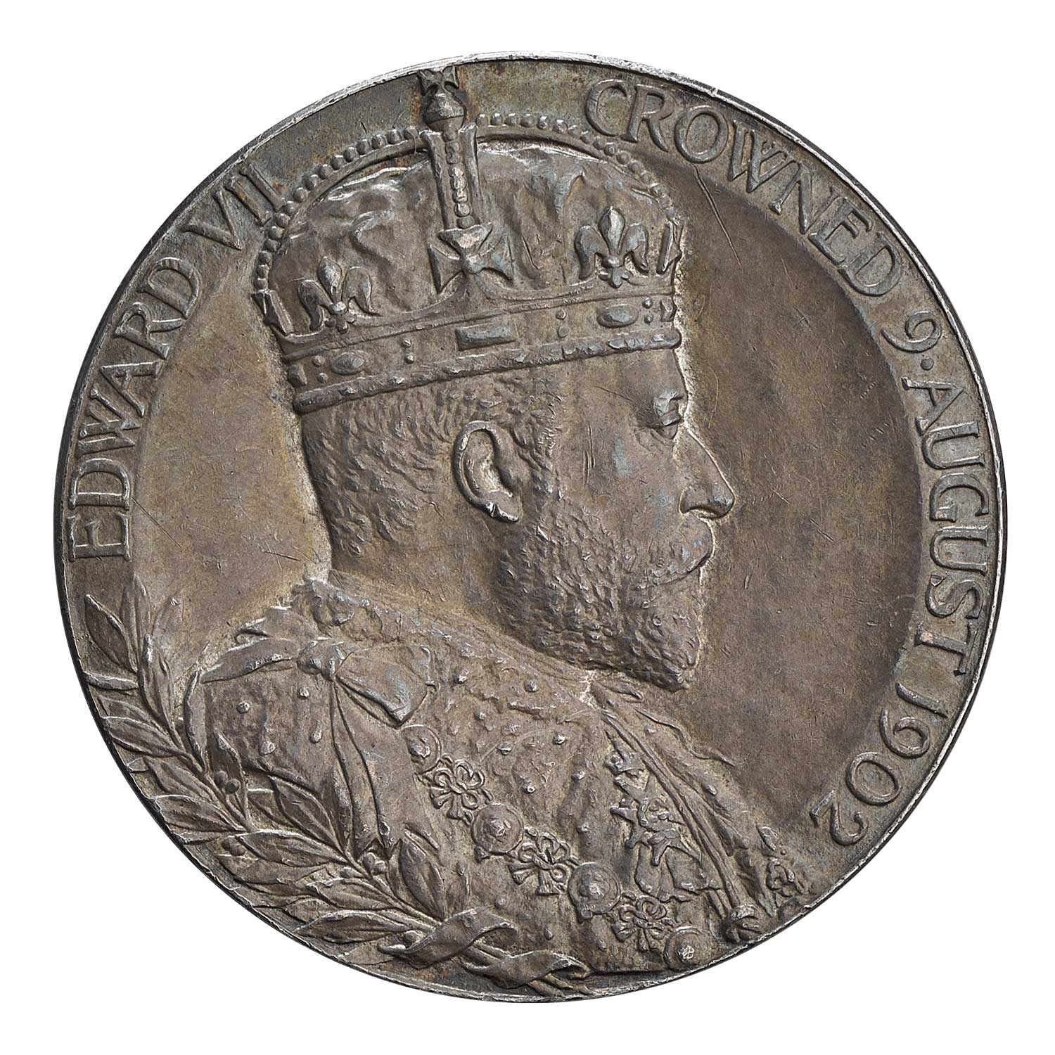 1902 Edward VII Coronation Small Silver Medal