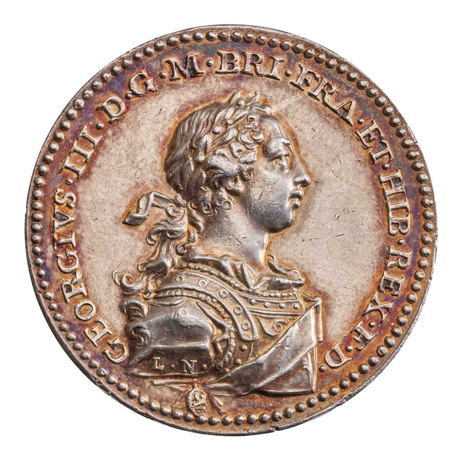1728, King George II, Congress at Soissons under Louis XV, Bronze Medal