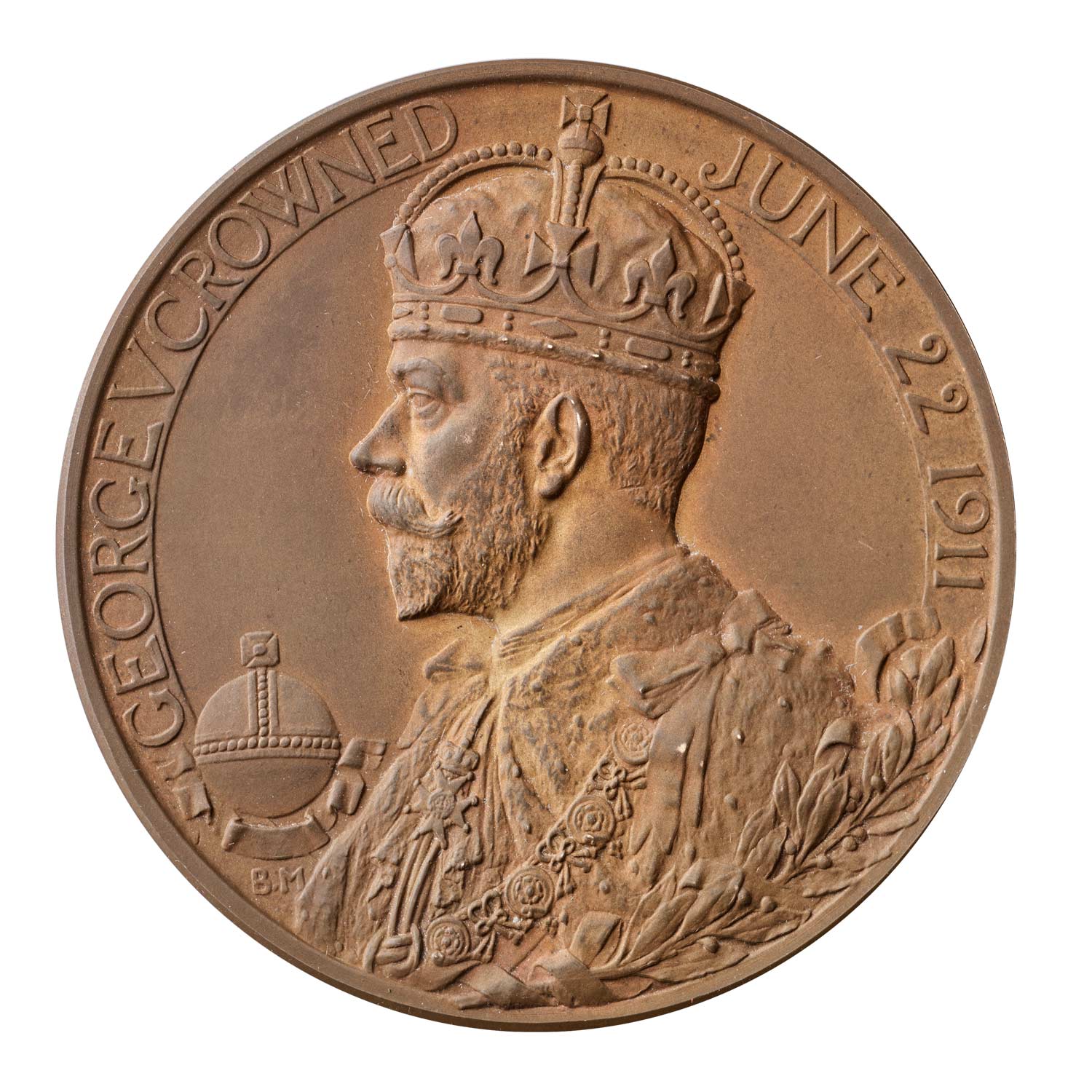 1911 George V Large Bronze Medal 'Coronation of George V'