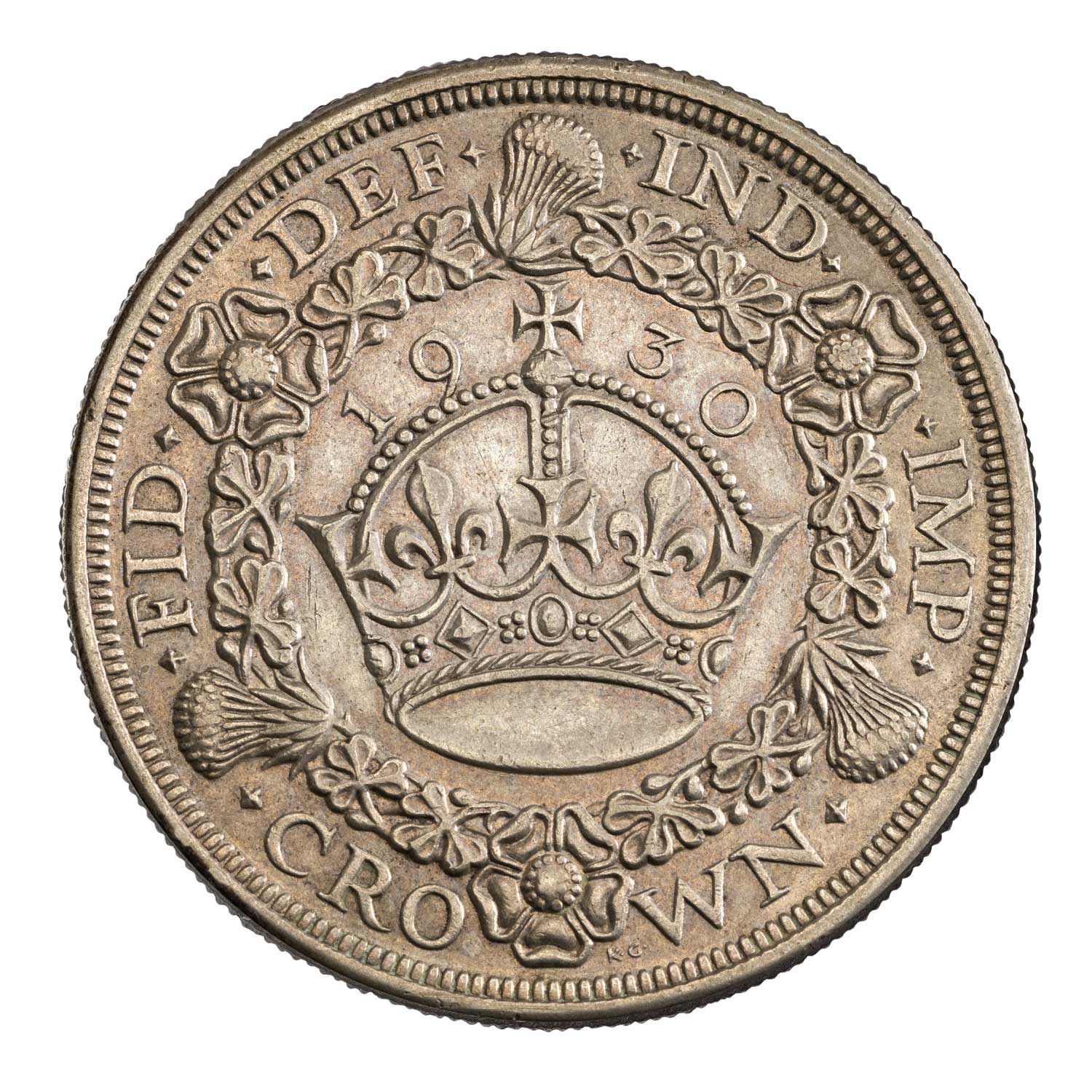 1930 George V Crown Coin, ‘Wreath Crown’