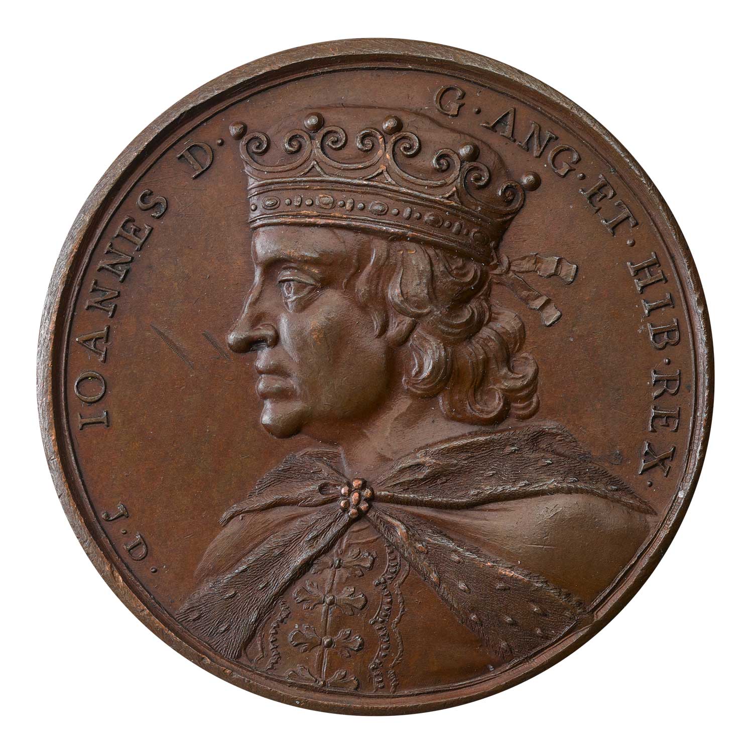 1730 King John Bronze Medal by Jean Dassier