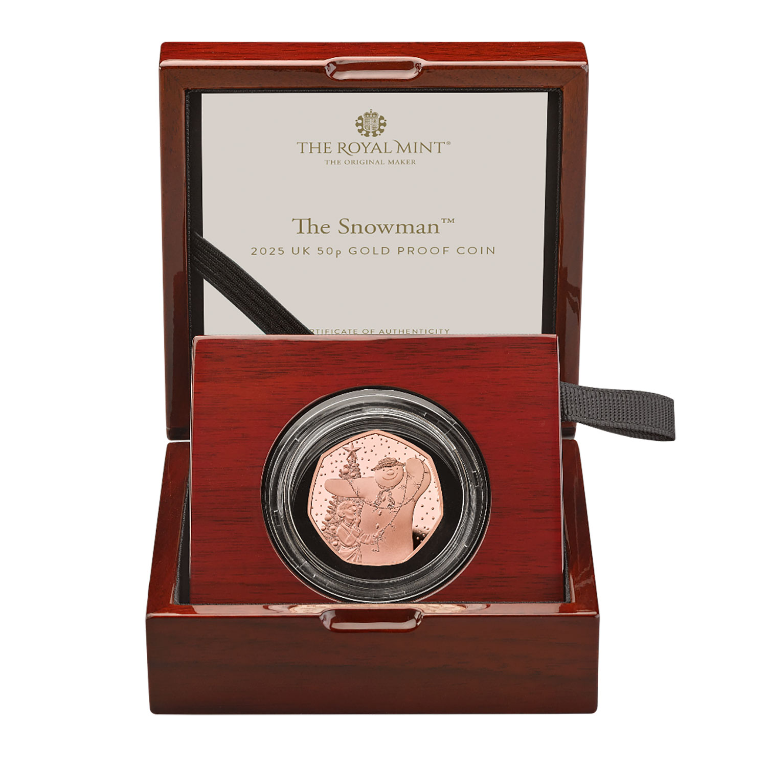 The Snowman 2025 UK 50p Gold Proof Coin 