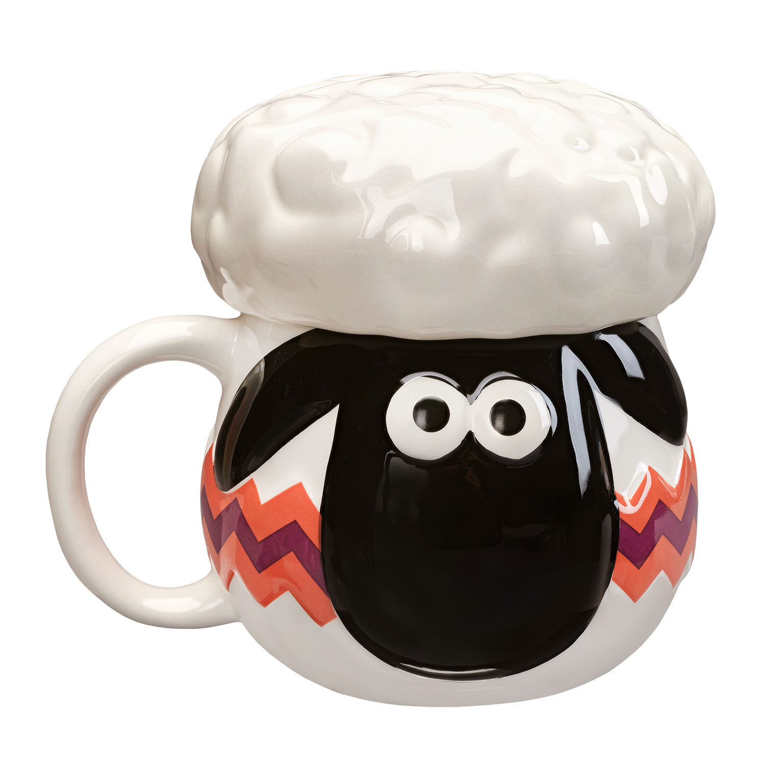 Aardman Shaun the Sheep Mug with Lid (350ml)
