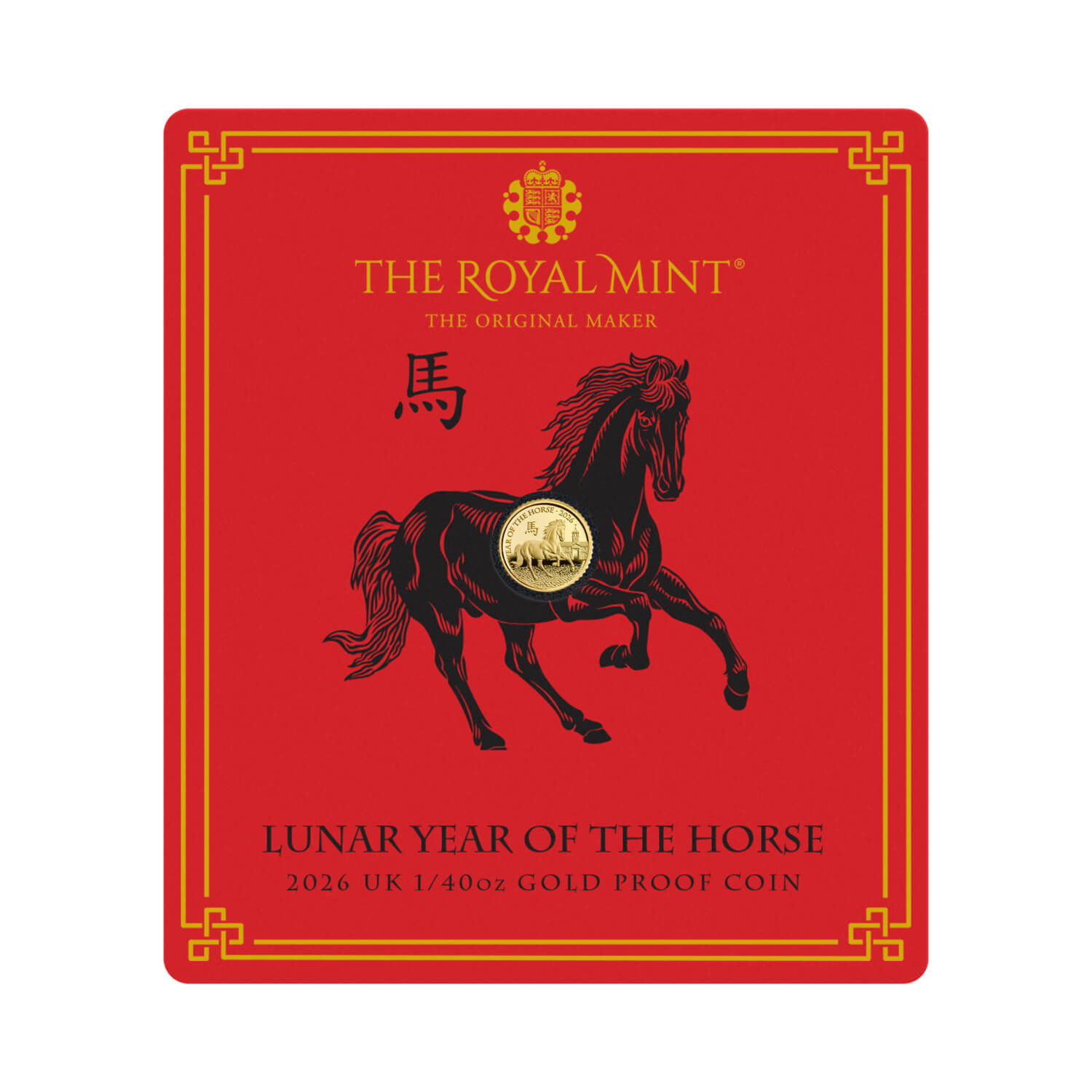 Lunar Year of the Horse 2026 UK 1/40th oz Gold Proof Coin
