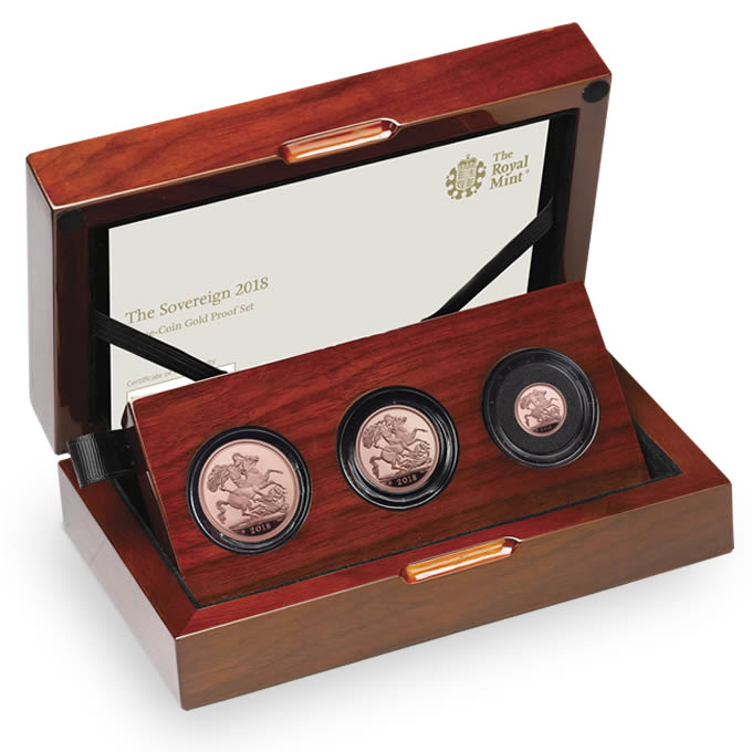 The Sovereign 2018 3-Coin Gold Proof Set