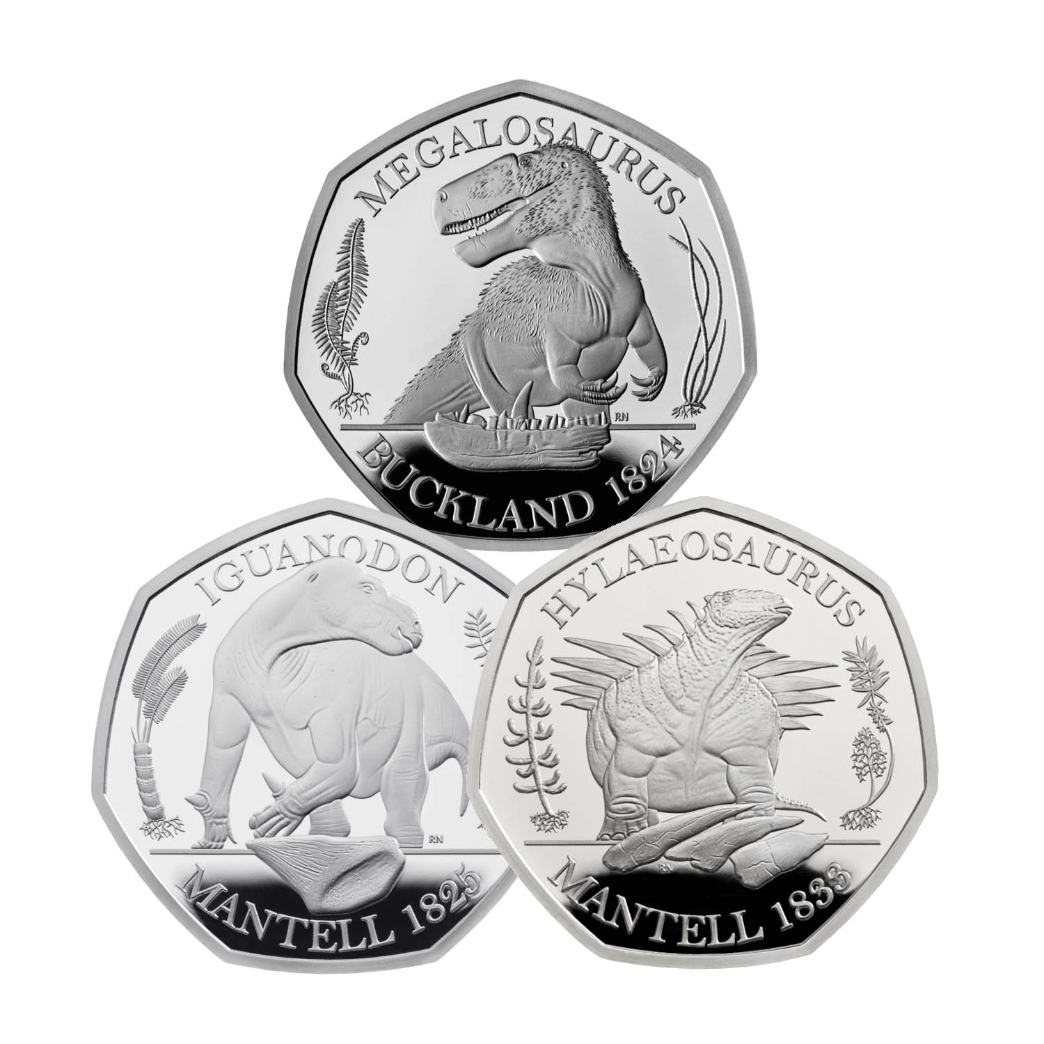 Dinosauria Collection 2020 50p Silver Proof - 3 Coin Series