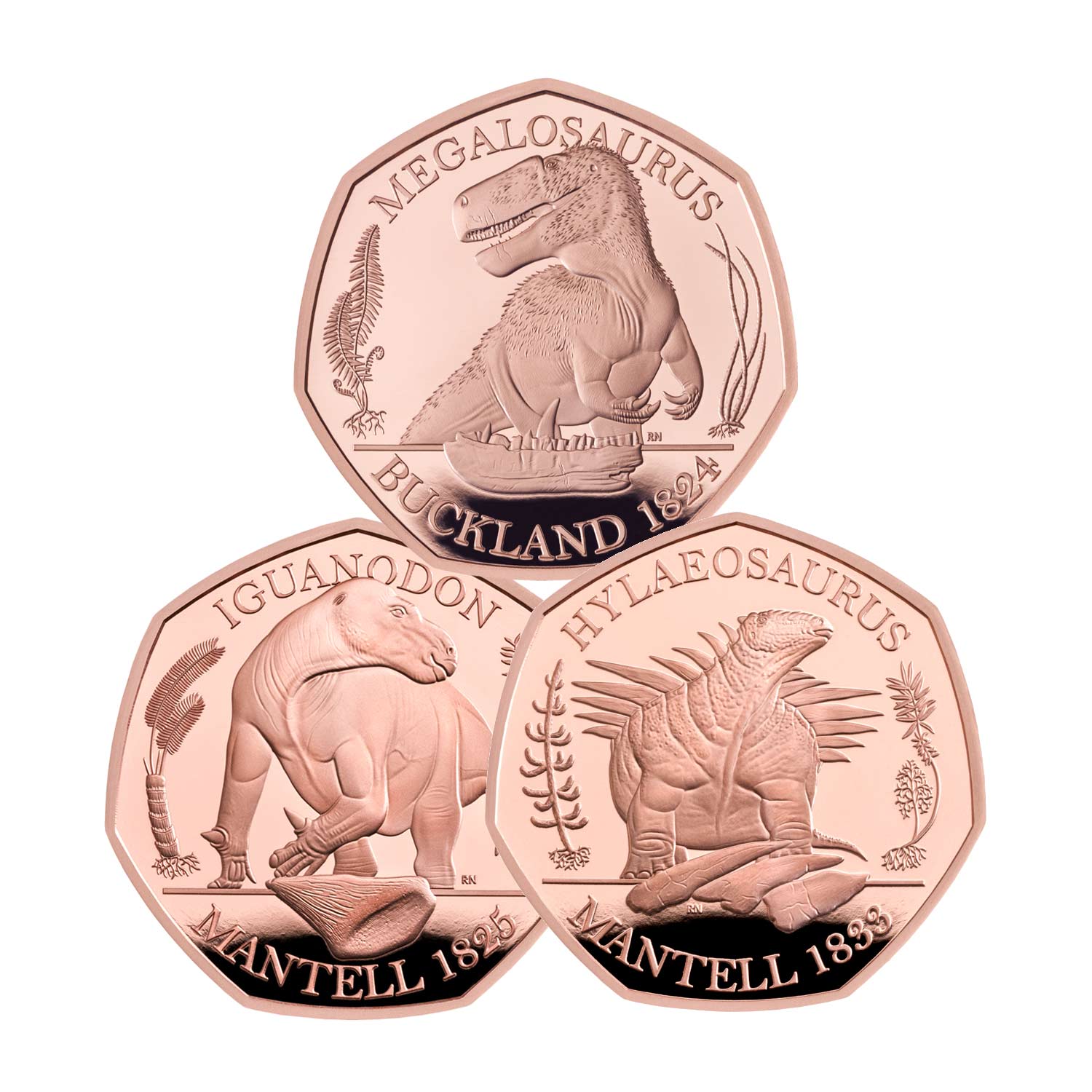 Dinosauria Collection 2020 50p Gold Proof - 3 Coin Series