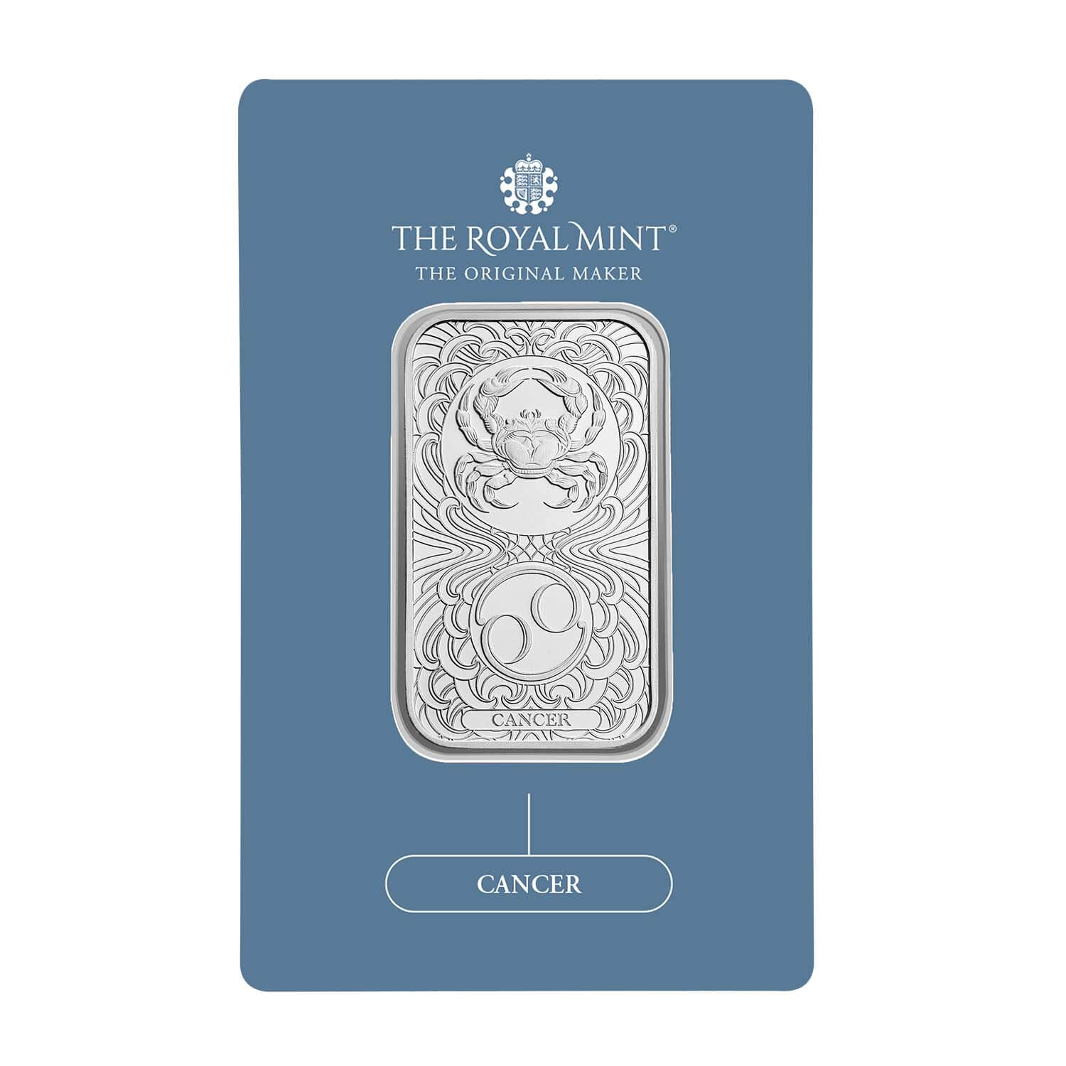 Zodiac Cancer 1oz Silver Bullion Minted Bar