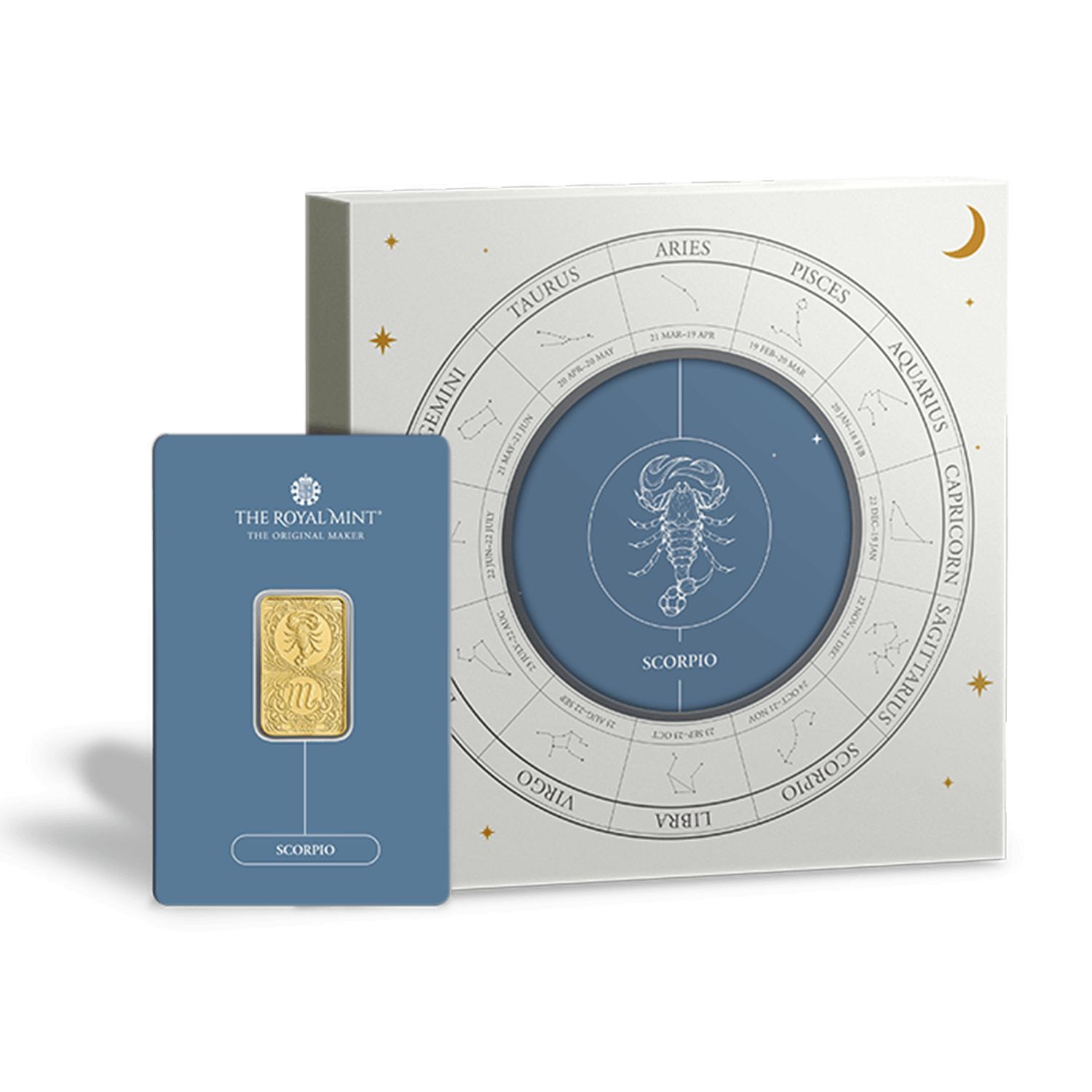 Zodiac Scorpio 5g Gold Bullion Minted Bar With Gift Box