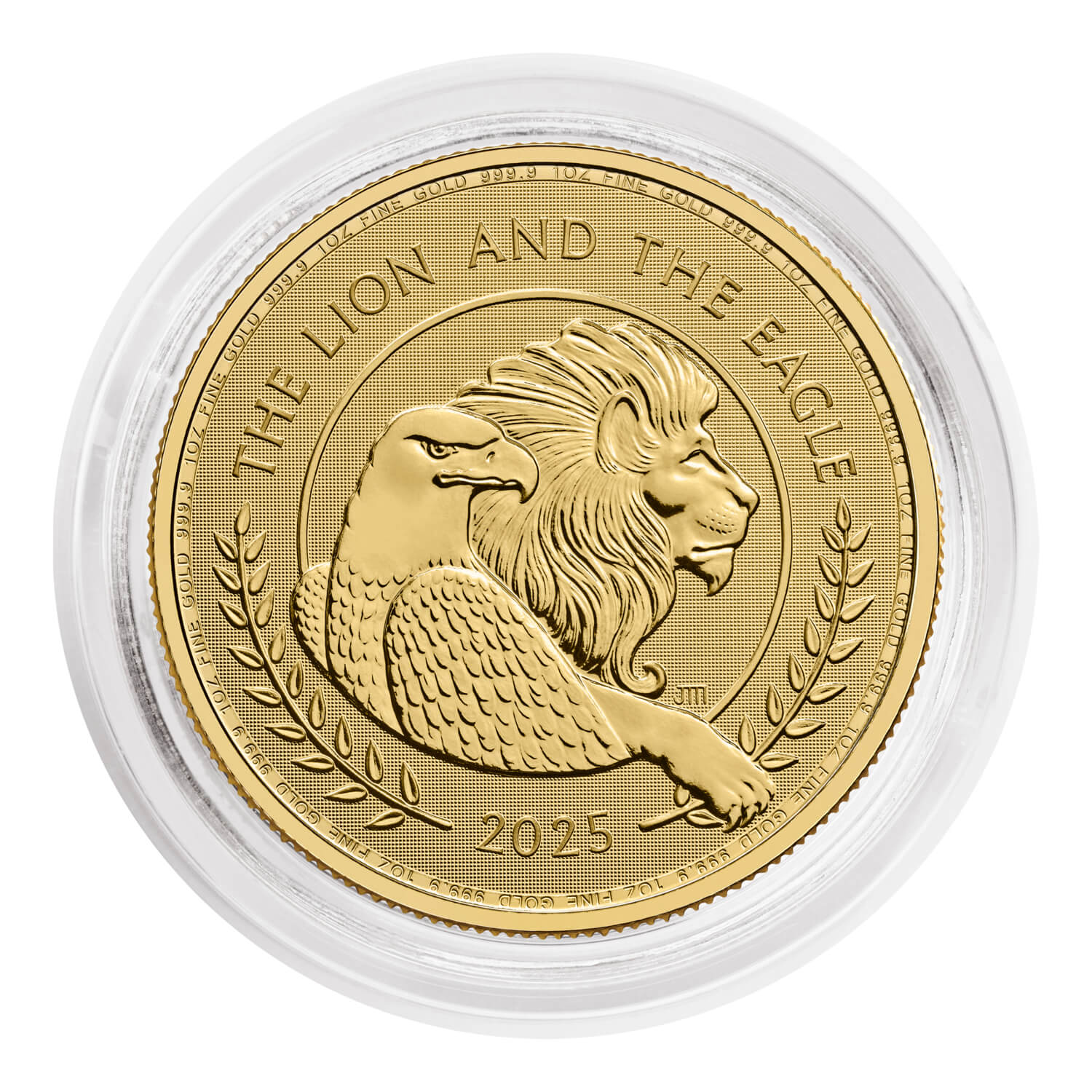 The British Lion and American Eagle 2025 UK 1oz Gold Bullion Coin