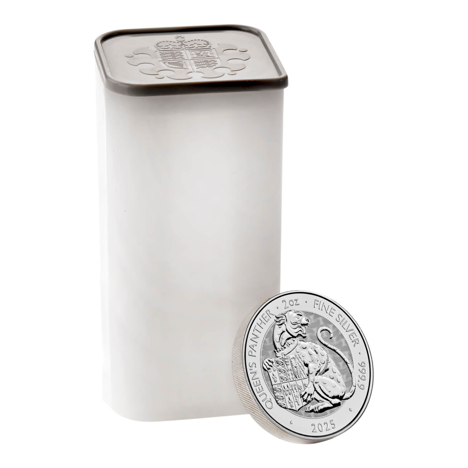 The Royal Tudor Beasts 2025 Queen's Panther 2oz Silver Bullion 10-Coin Tube