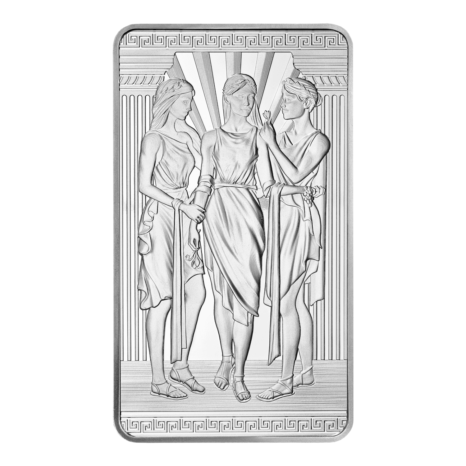 Three Graces 10oz Silver Bar Minted