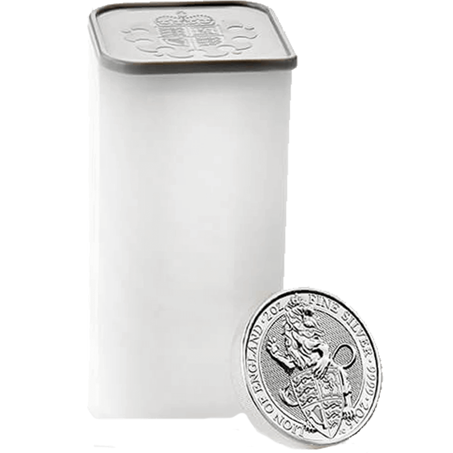 The Queen's Beasts 2016 The Lion 2 oz Silver Ten Coin Tube