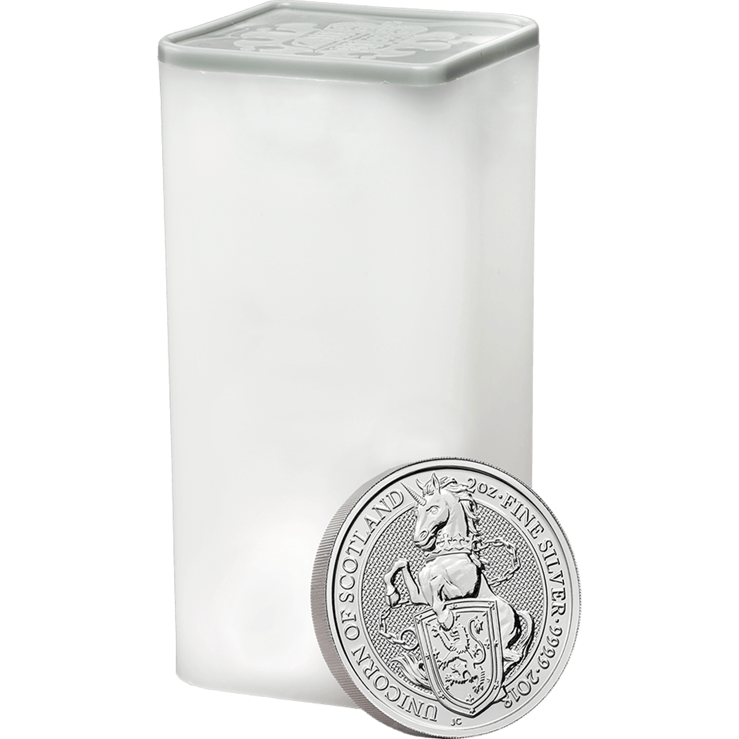 The Queen's Beasts 2018 The Unicorn 2 oz Silver Ten Coin Tube