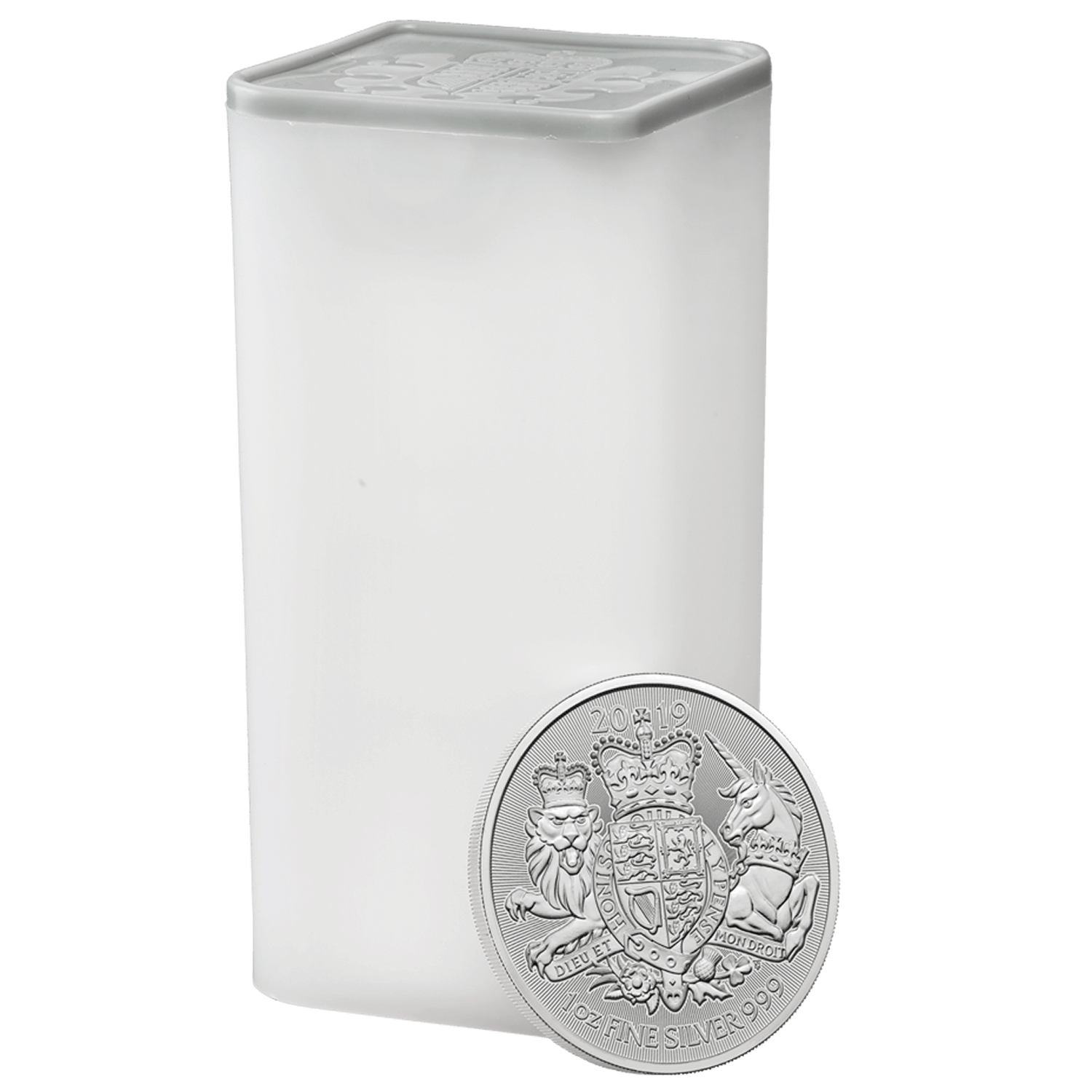 The Royal Arms 2019 1 oz Silver Twenty-Five Coin Tube