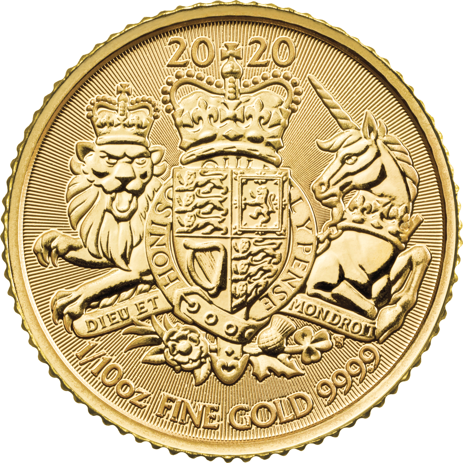 The Royal Arms 2020 1/10oz Gold Bullion Coin