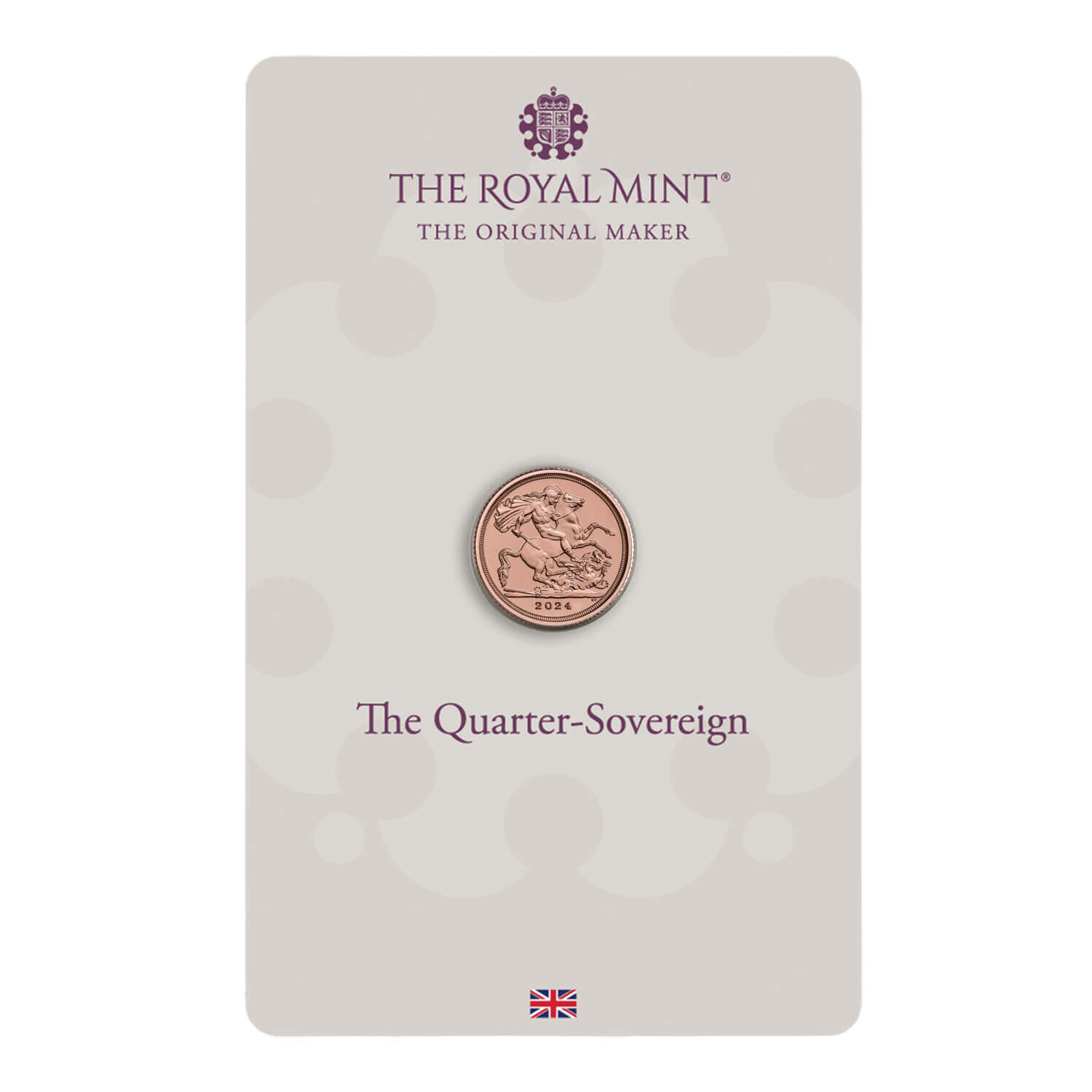 The Quarter-Sovereign 2024 Gold Bullion Coin in Blister