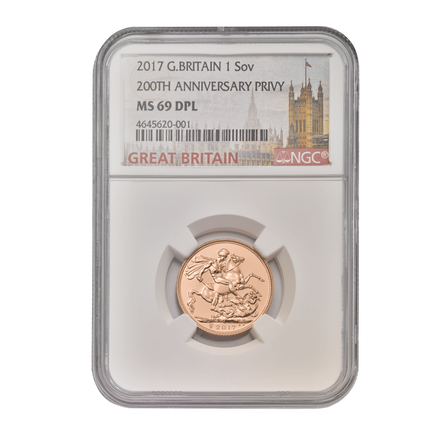 Graded Sovereign Anniversary 2017 Gold Coin MS70