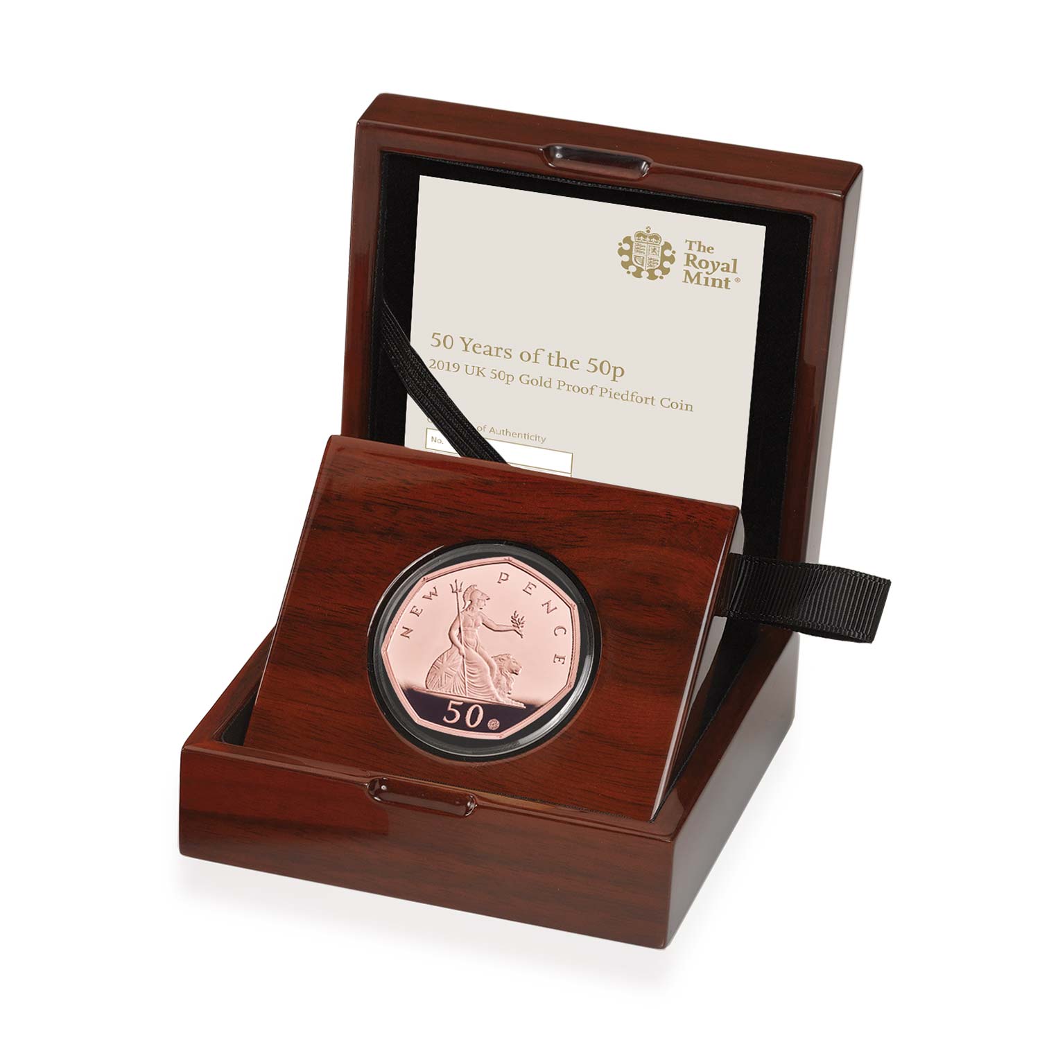 50 Years of the 50p 2019 UK 50p Gold Proof Piedfort Coin 