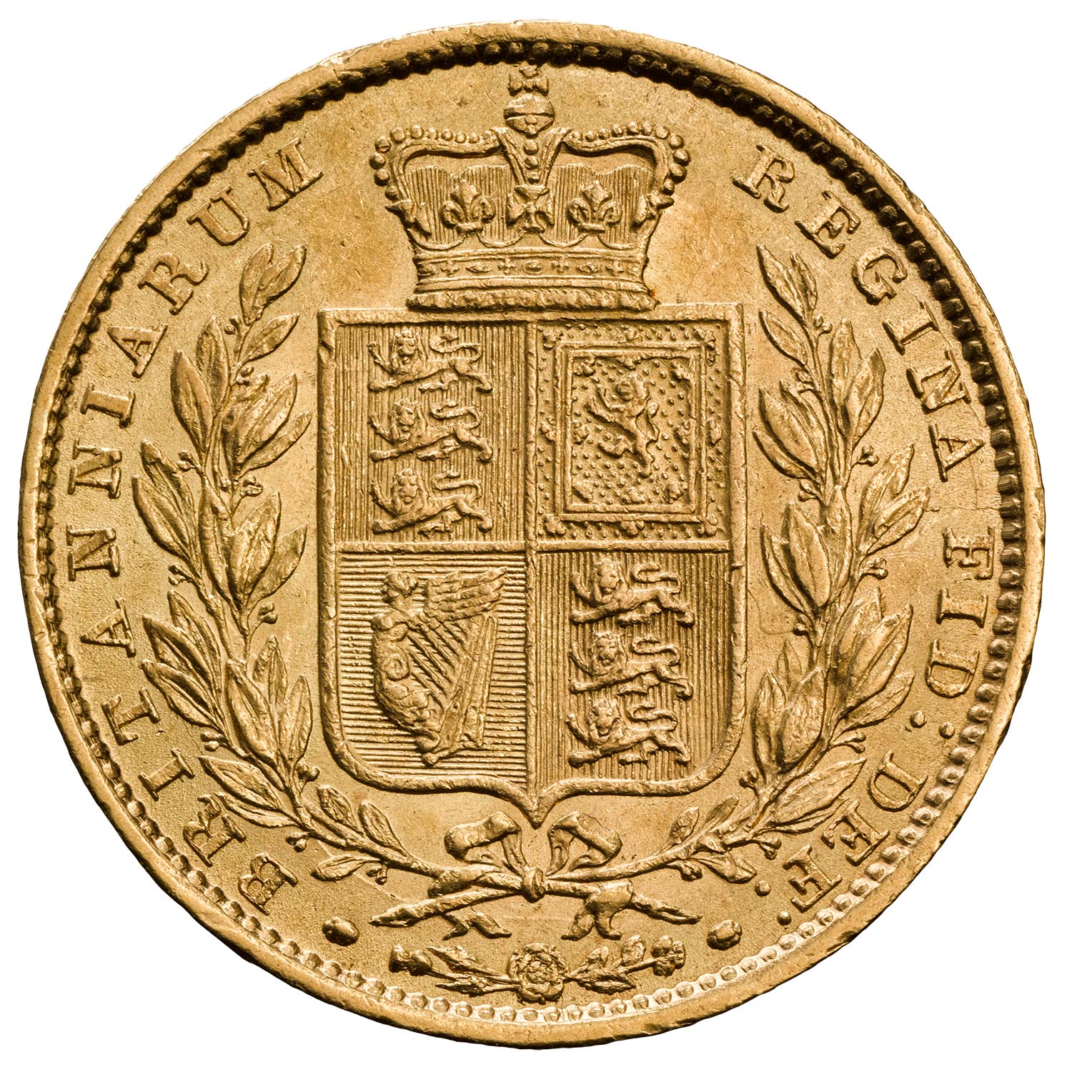 1849 Queen Victoria Young Head Shield back