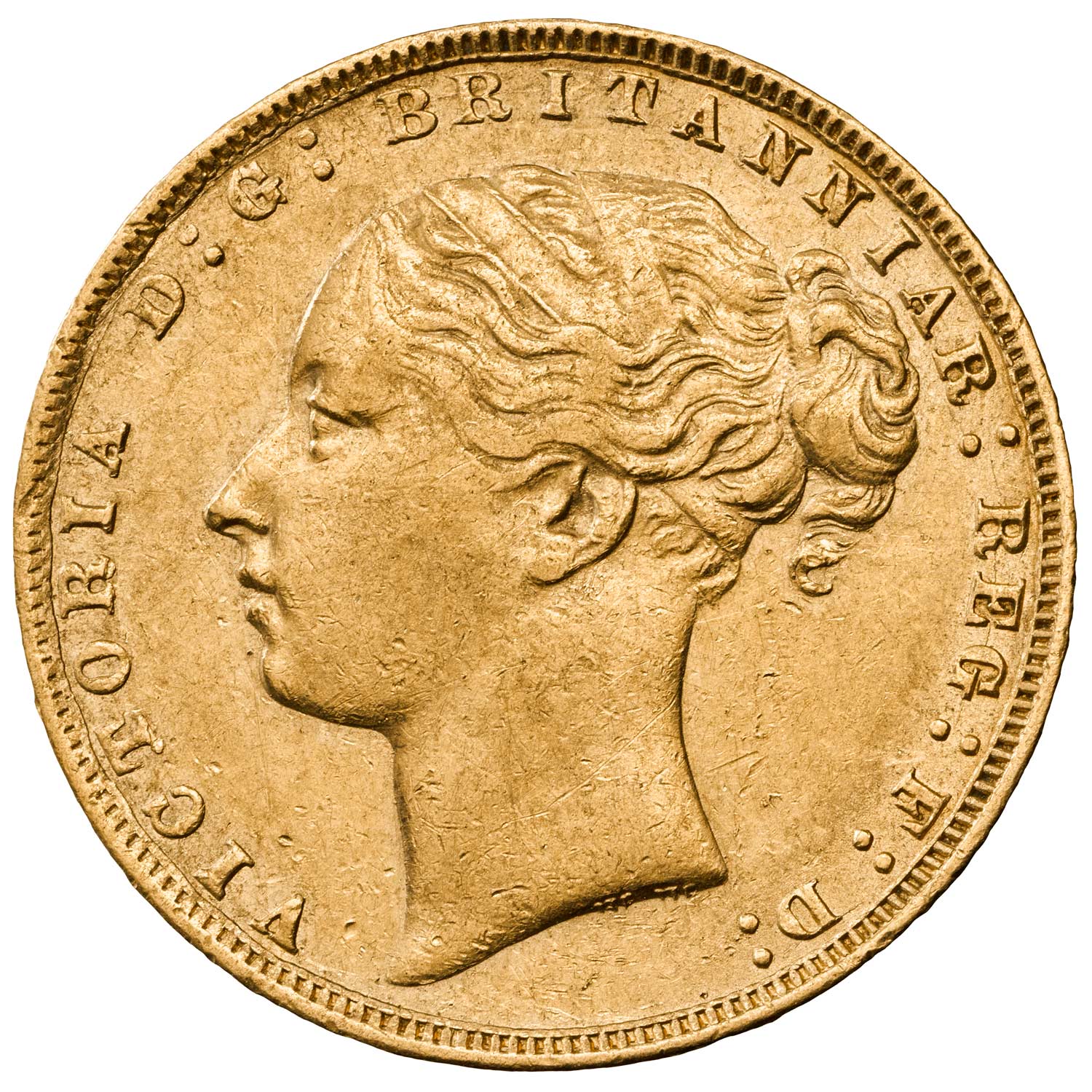 1872 Victoria Young Head St George back