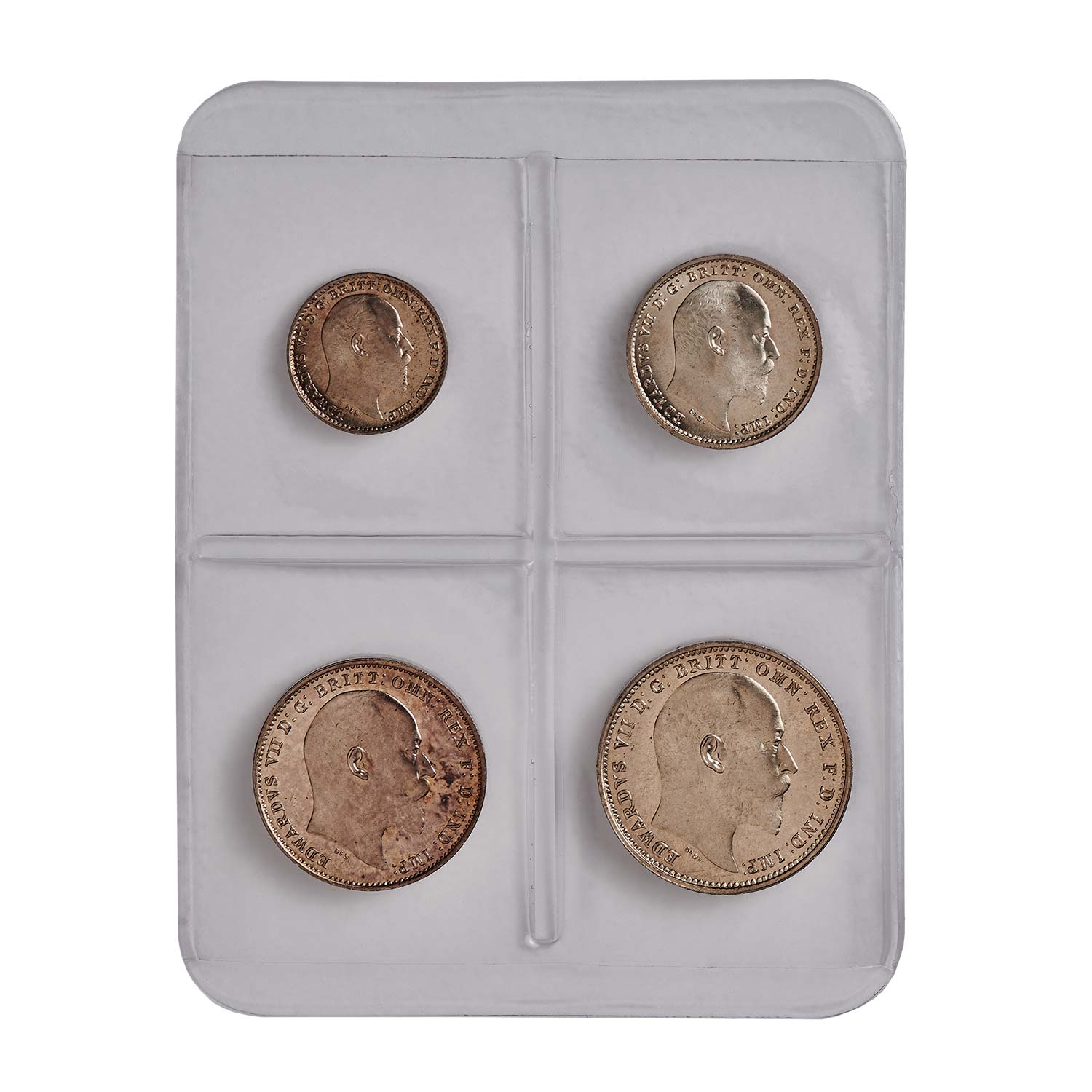 Edward VII (1901-10), silver Maundy Set, 1909
