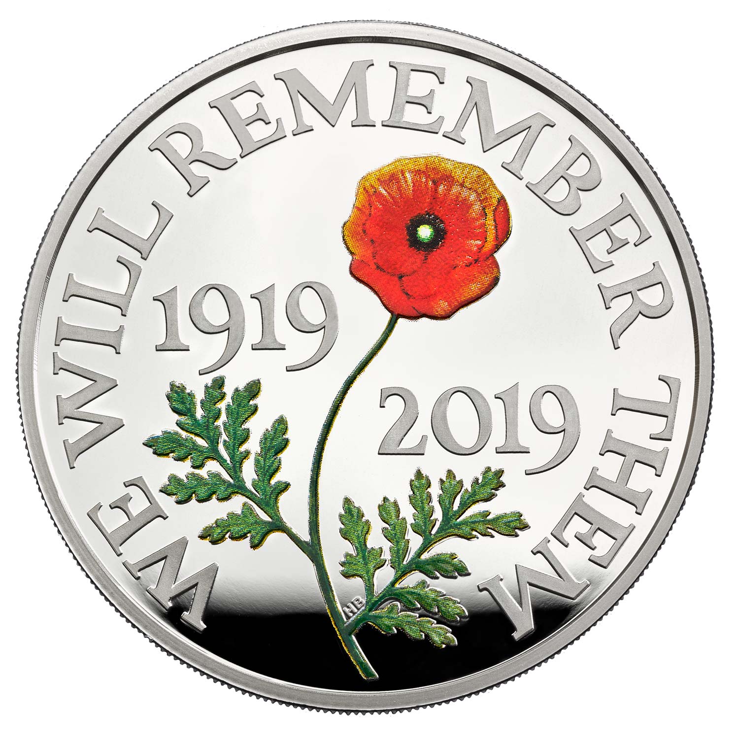 2019 Remembrance Day UK £5 Silver Proof Piedfort