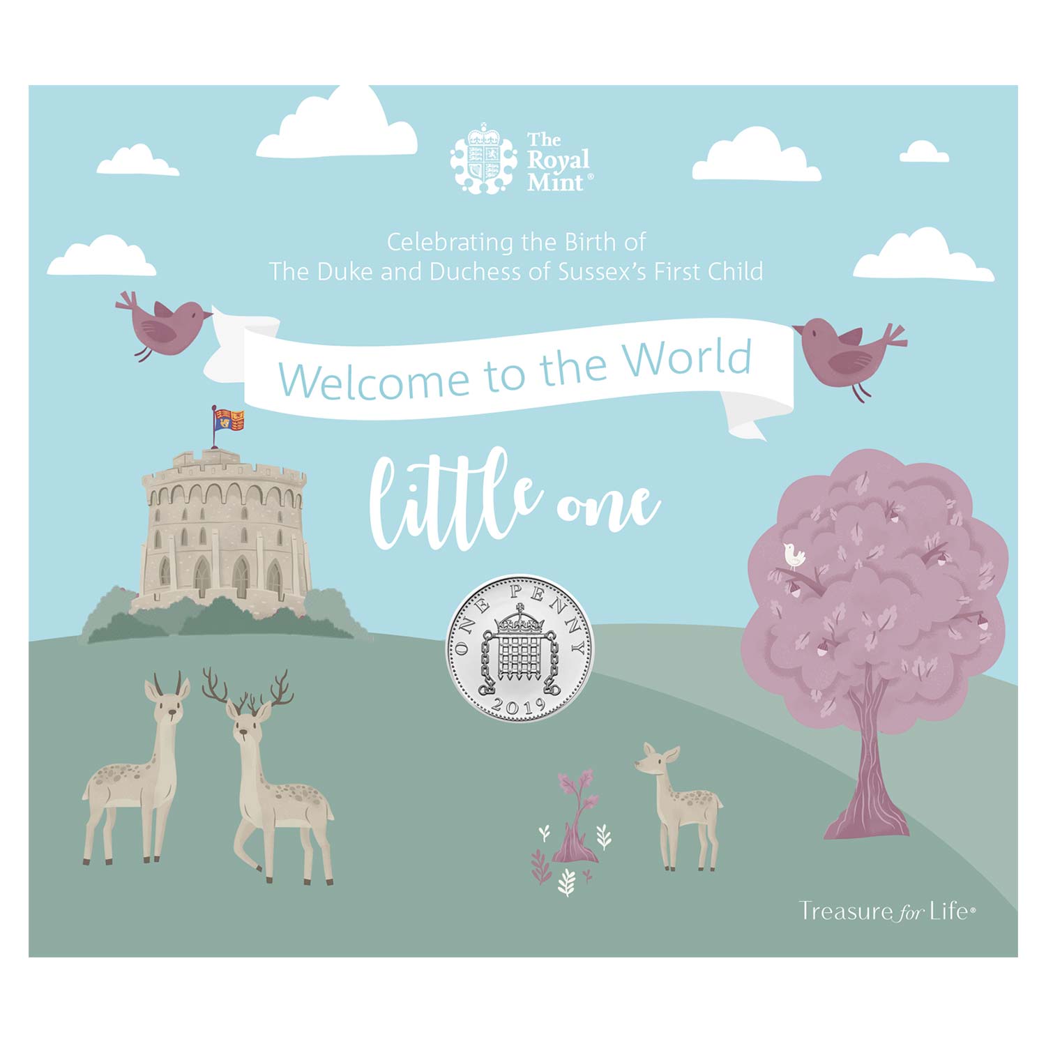 Celebrating the Birth of The Duke and Duchess of Sussex’s First Child 2019 UK Silver Penny