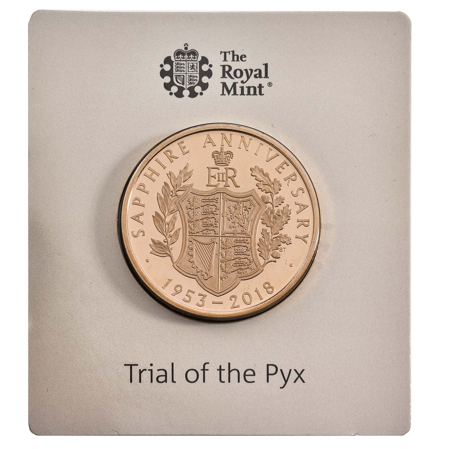The 65th Anniversary of the Coronation of Her Majesty The Queen 2018 UK £5 Gold Proof Coin - Trial of the Pyx
