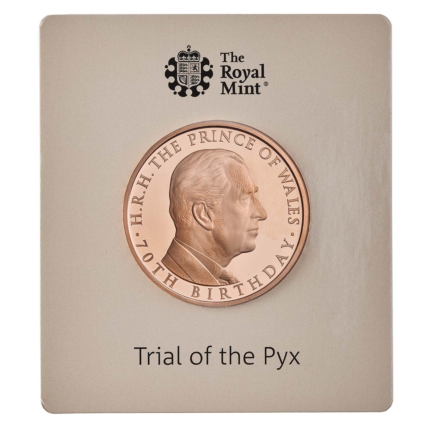 Trial of the Pyx - The 70th Birthday of HRH the Prince of Wales 2018 UK £5 Gold Proof Coin