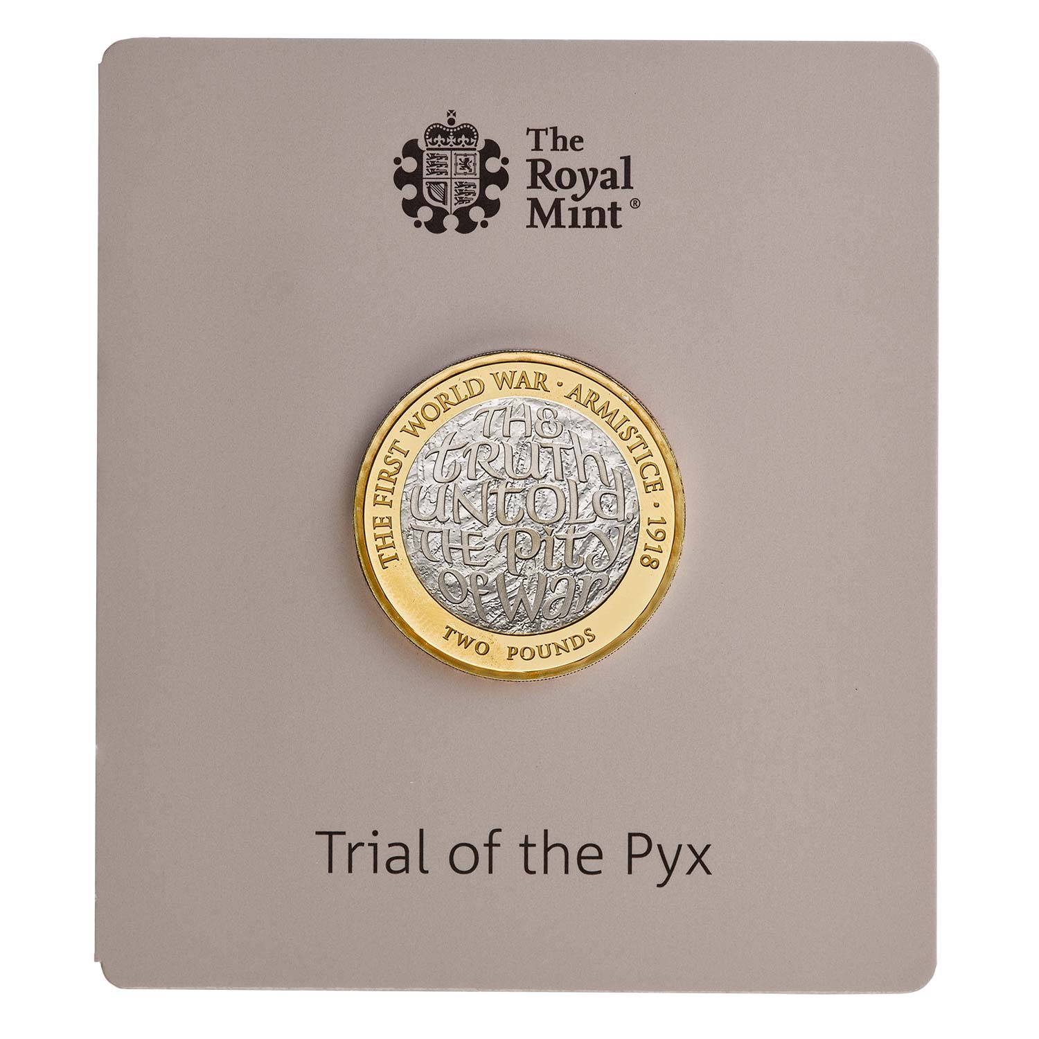 The 100th Anniversary of the First World War Armistice 2018 UK £2 Silver Proof Coin - Trial of the Pyx