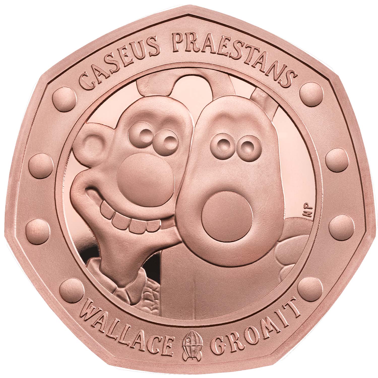 Wallace and Gromit 2019 UK 50p Gold Proof Coin