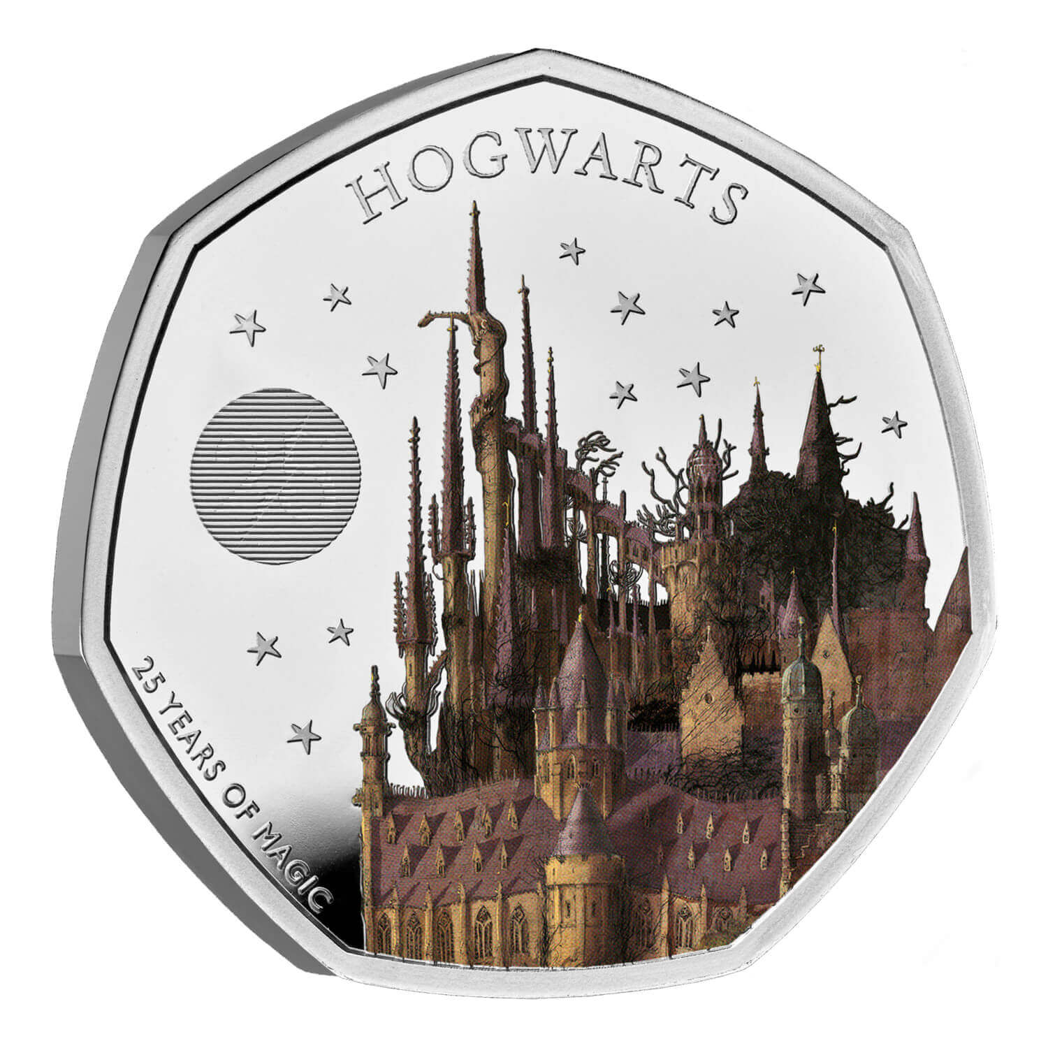 Hogwarts 2023 UK 50p Colour Silver Proof Coin