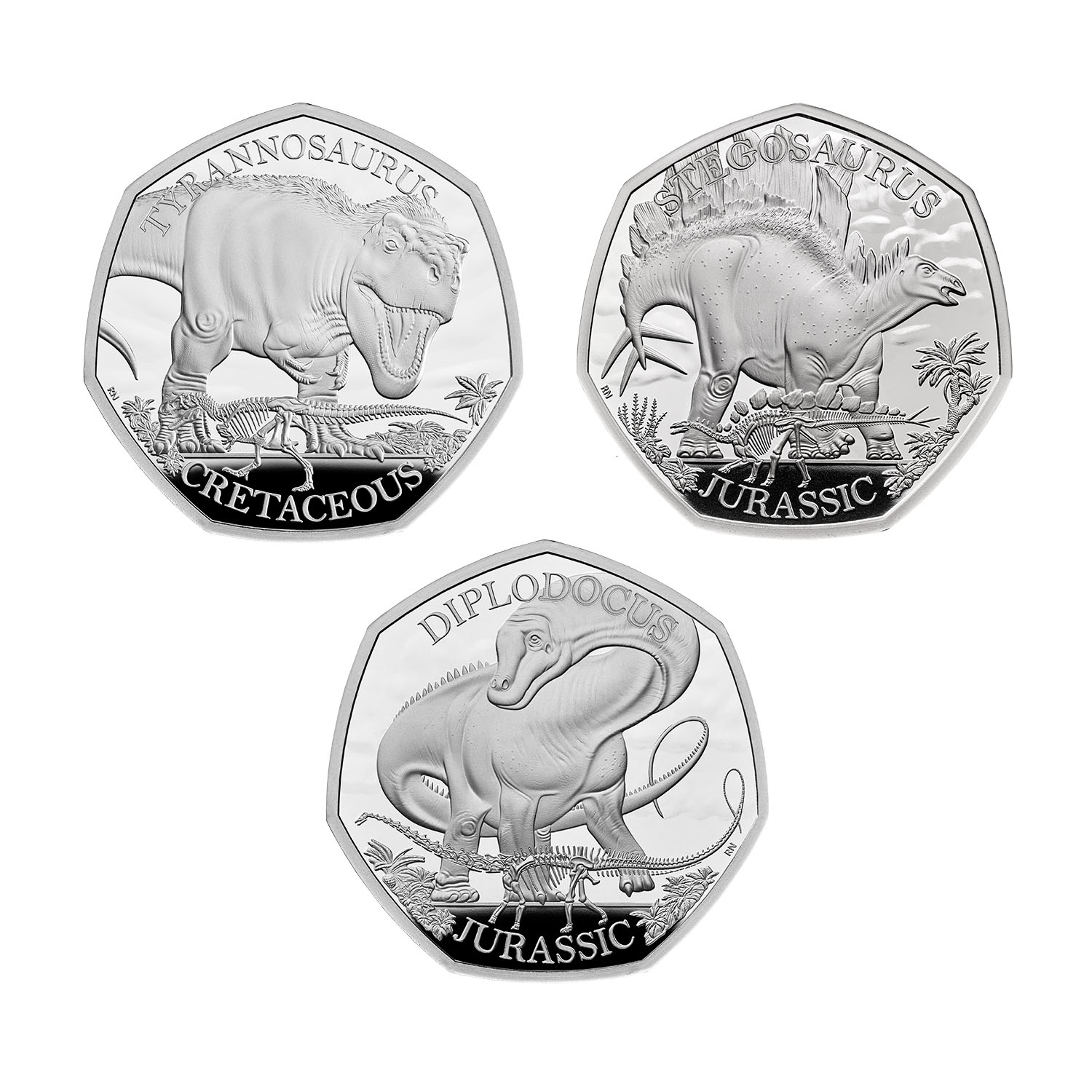 Iconic Specimens 2024 UK 50p Silver Proof Three-Coin Collection