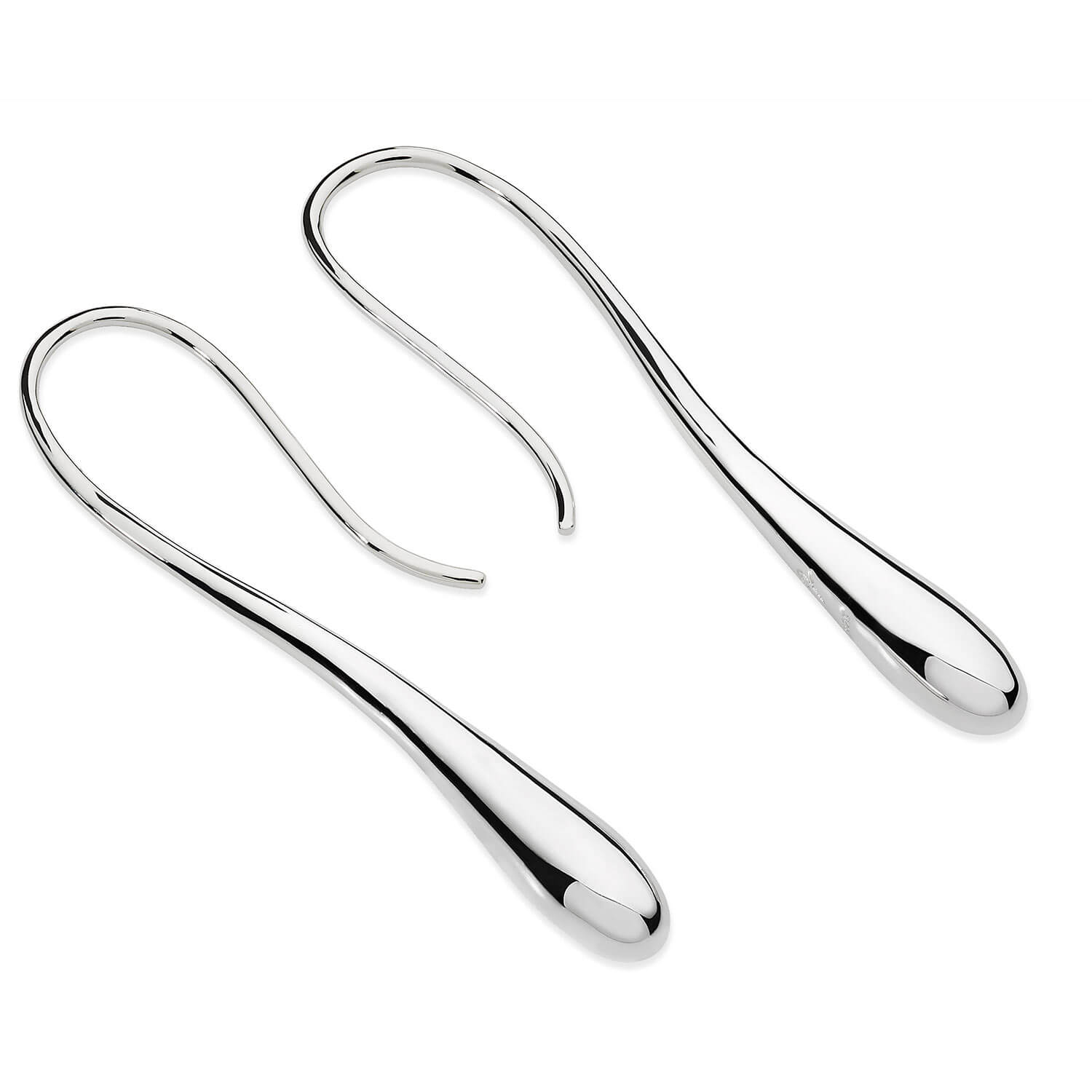 Sterling Silver Solid Drop Earrings