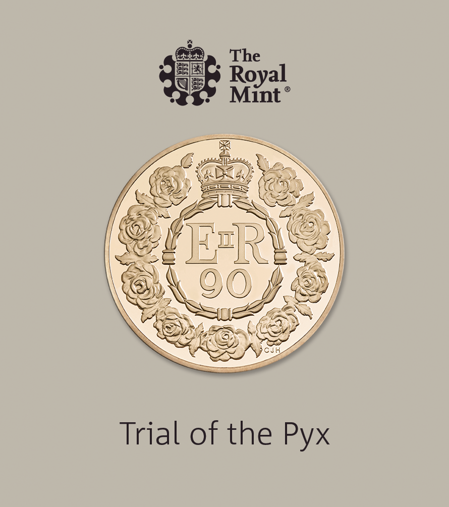 Trial of the Pyx 90th Birthday 2016 UK £5 Gold Proof Coin