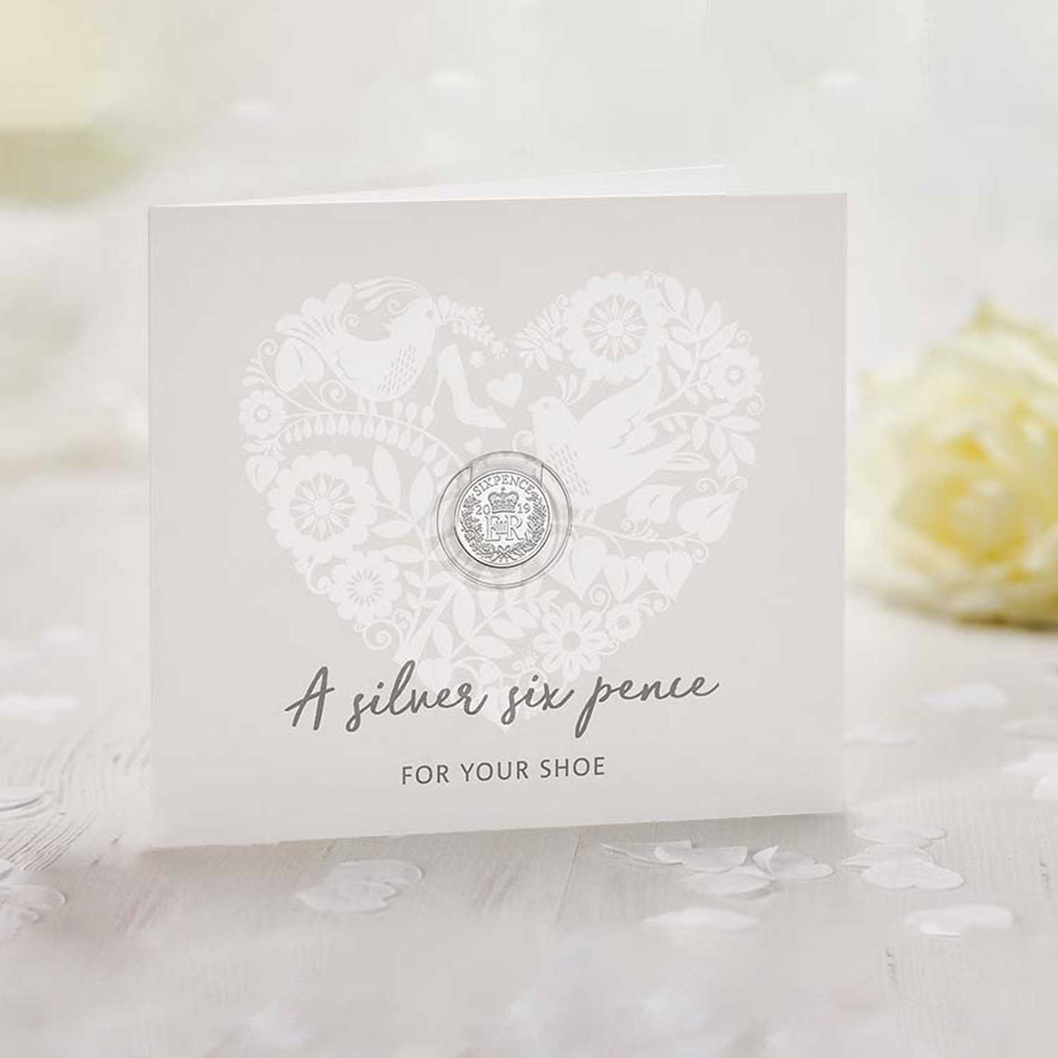 2019 Wedding Silver Six Pence Card