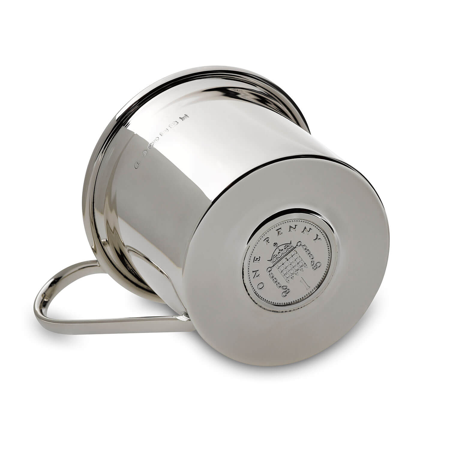 Sterling Silver Christening Cup with Silver Penny