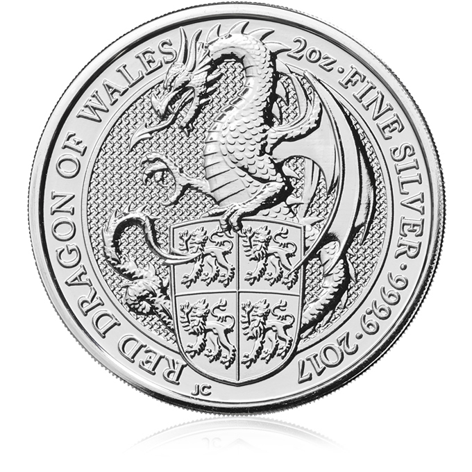 The Queen's Beasts 2017 - The Dragon Two Ounce Fine Silver Bullion Coin