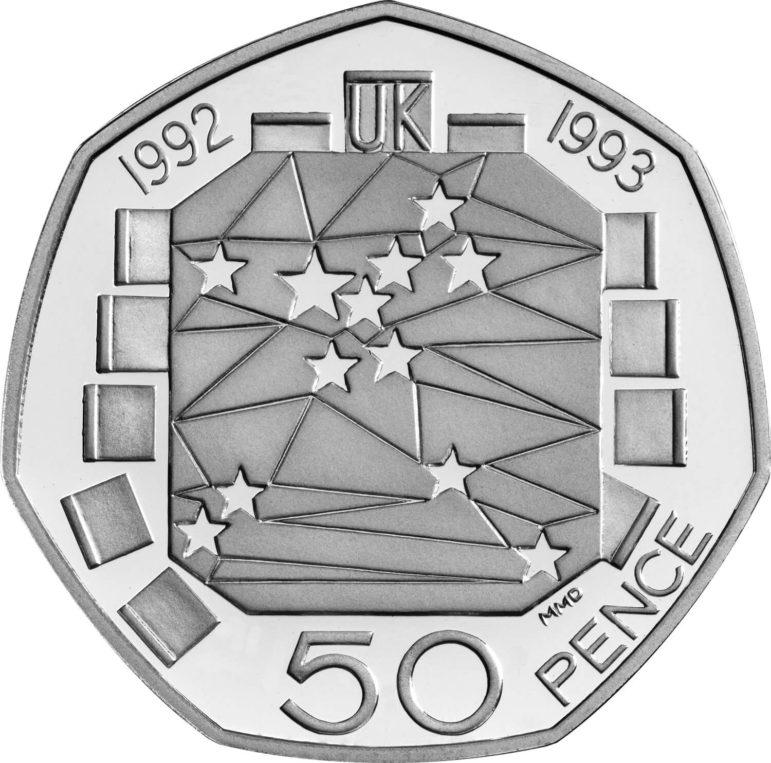 1992-93 The United Kingdom's Presidency of the Council of Ministers and the Completion of the European Single Market 50p Coin 