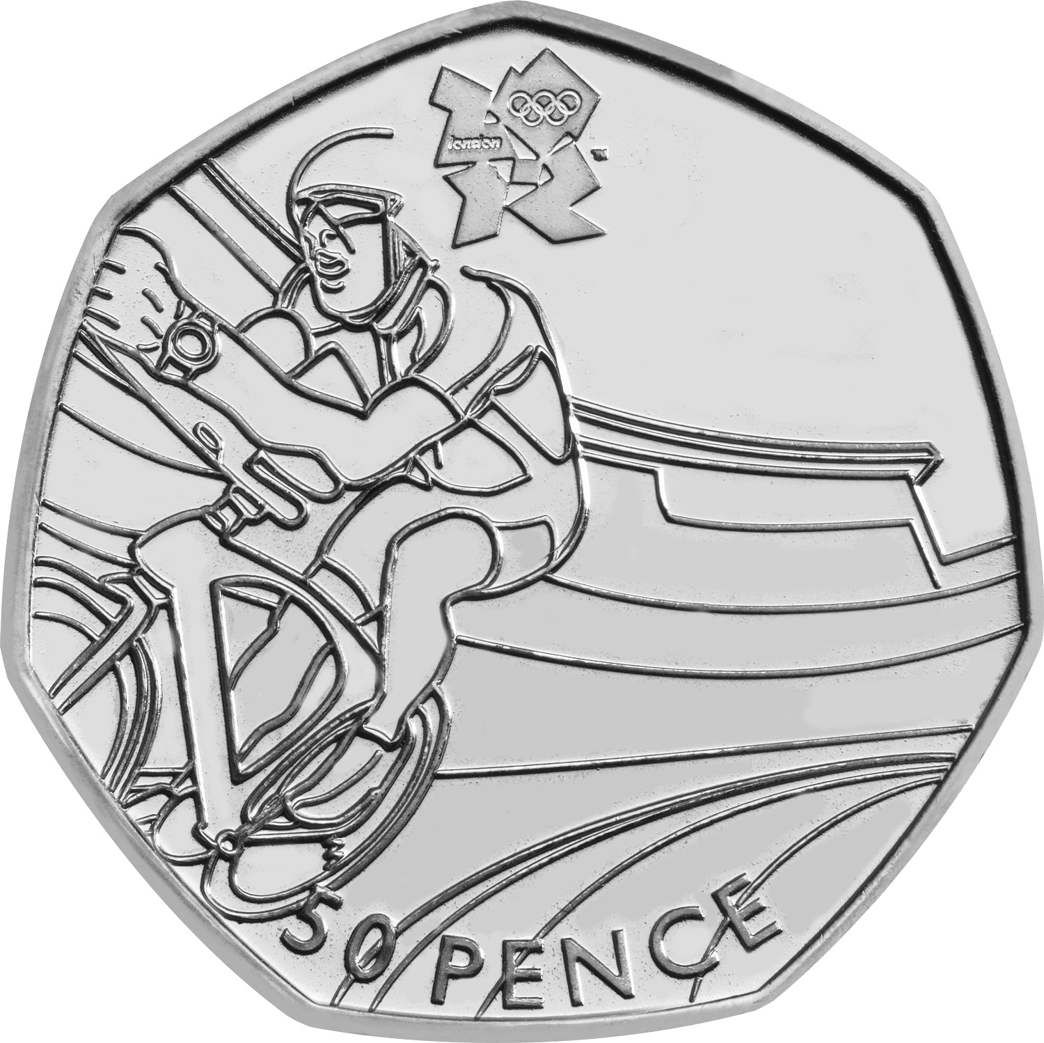 2011 Elizabeth II London Olympic Cycling 50p Coin