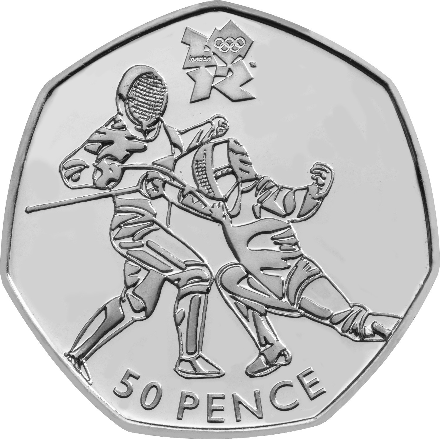 2011 Elizabeth II London Olympic Fencing 50p Coin