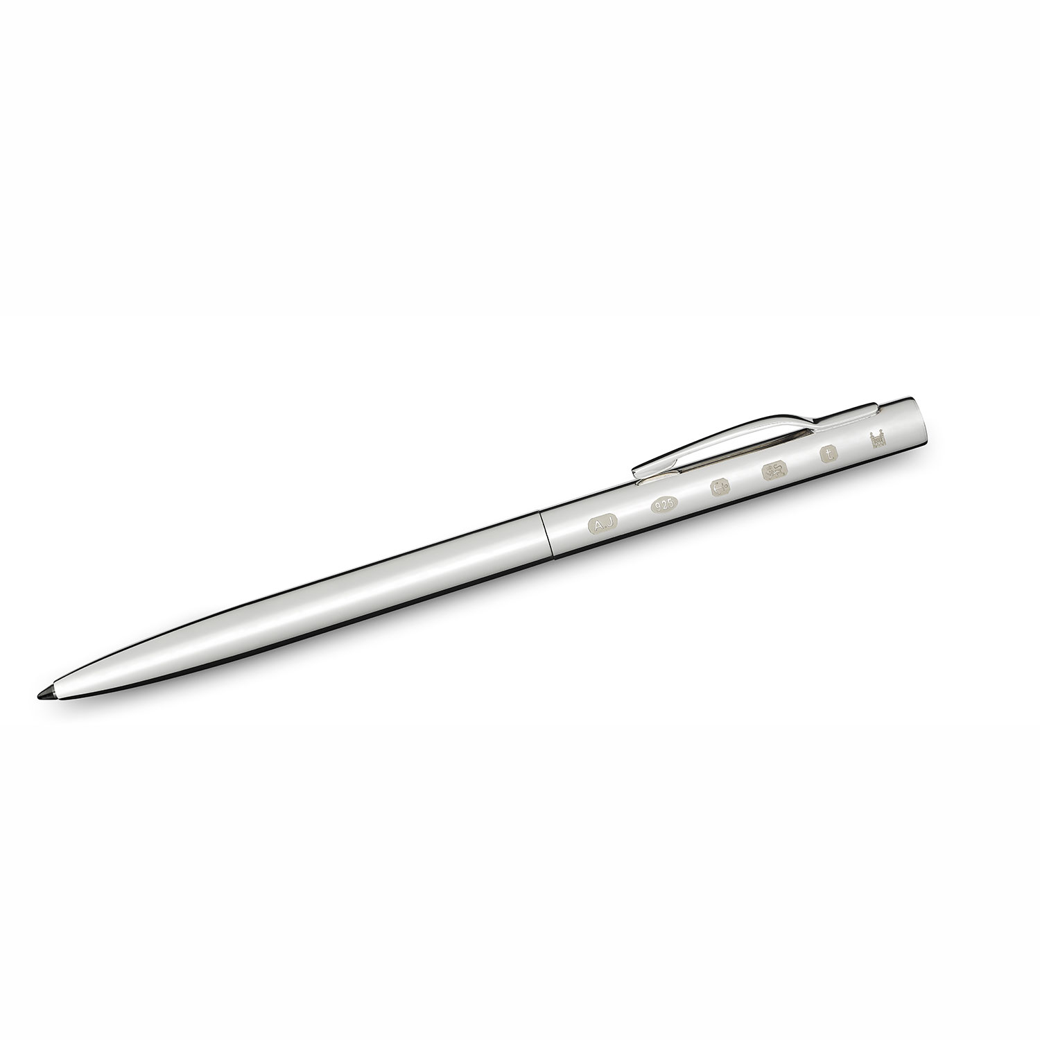 Sterling Silver Retractable Ballpoint Pen