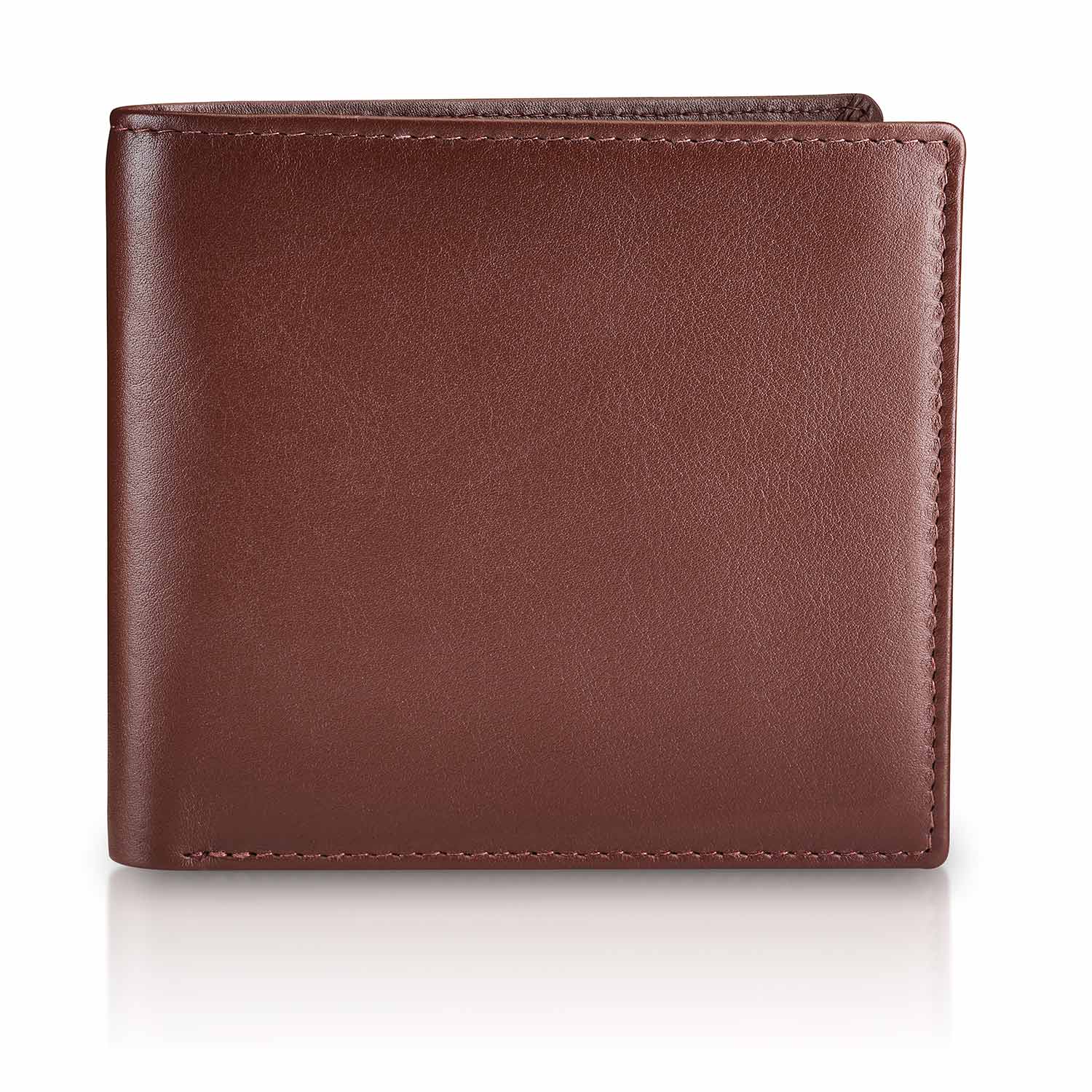 Sovereign English Tan Bi-Fold Leather Wallet with Coin Compartment